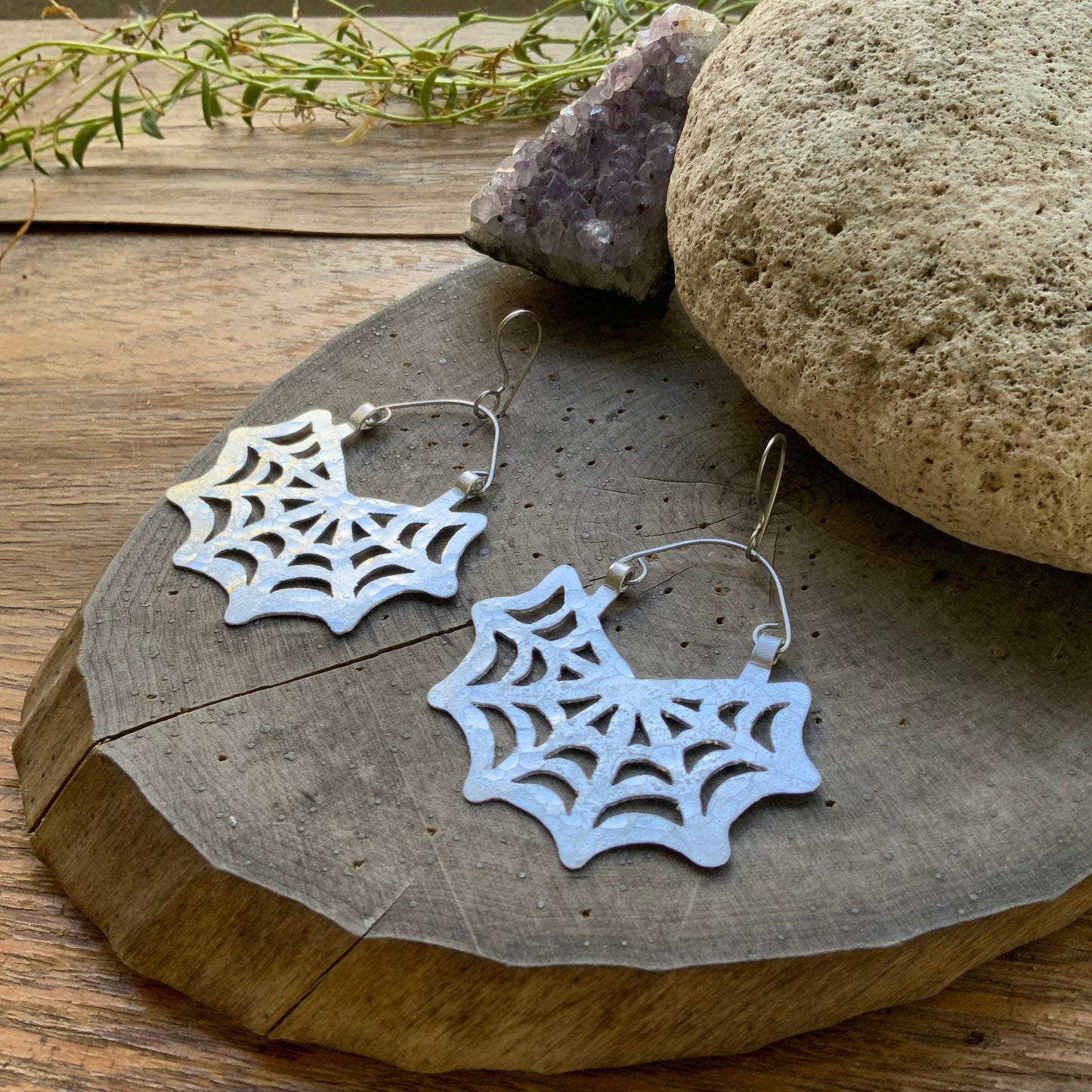Spiderweb earrings