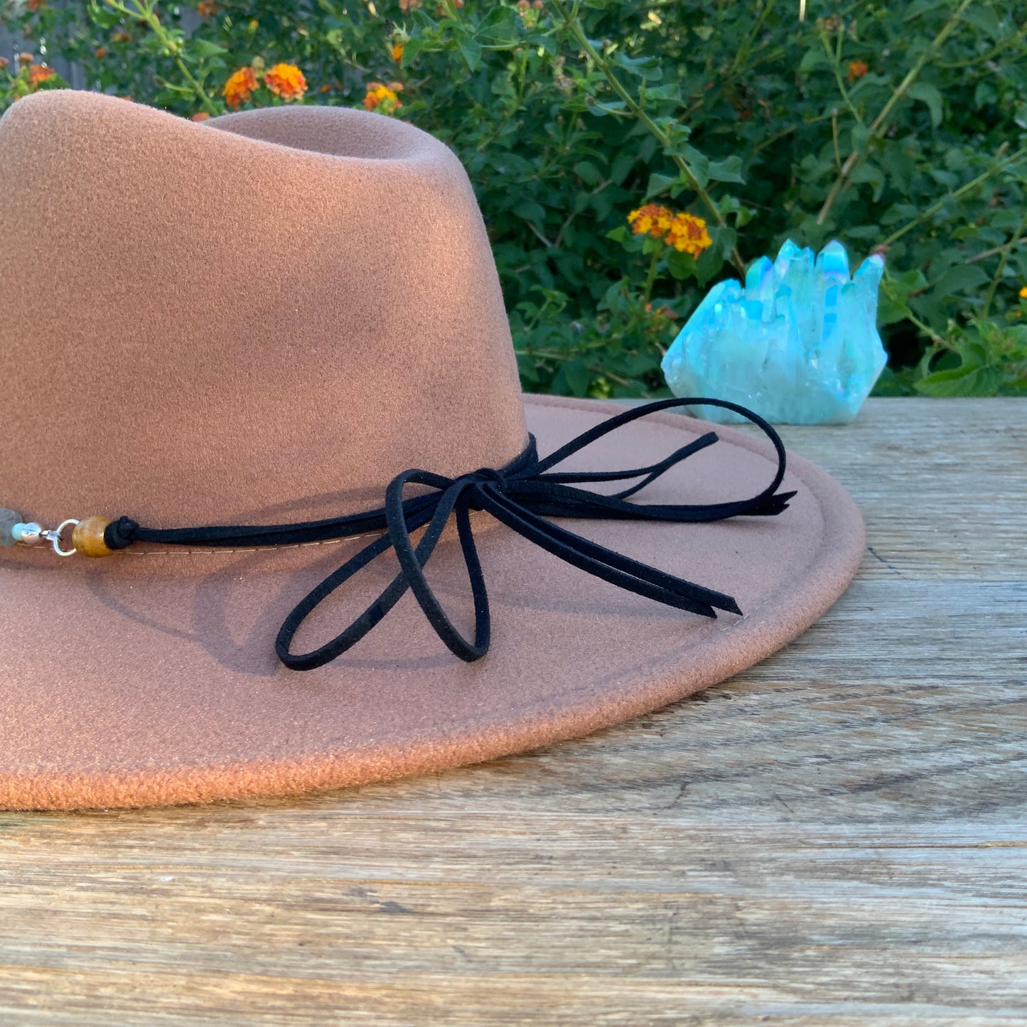 Crystal Hatband, Raw Labradorite and Amazonite Hat Band