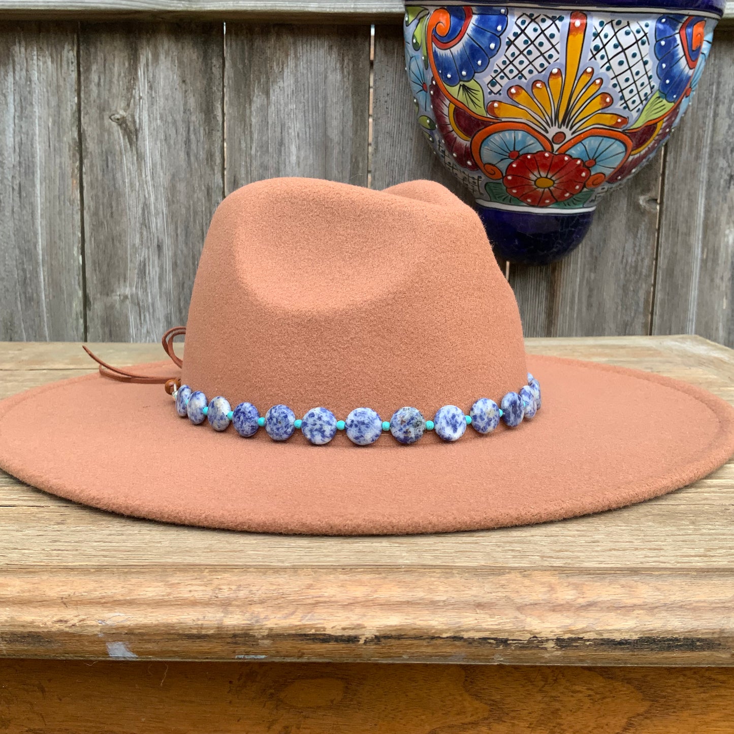 Sodalite Hatband, Blue Gemstone Hat Band