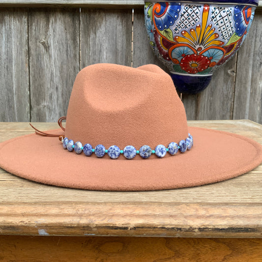 Sodalite Hatband, Blue Gemstone Hat Band