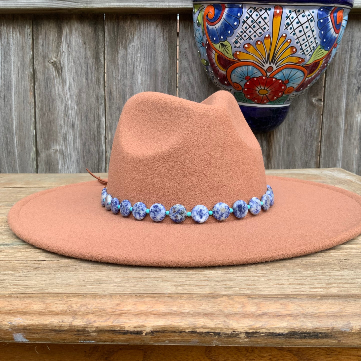Sodalite Hatband, Blue Gemstone Hat Band