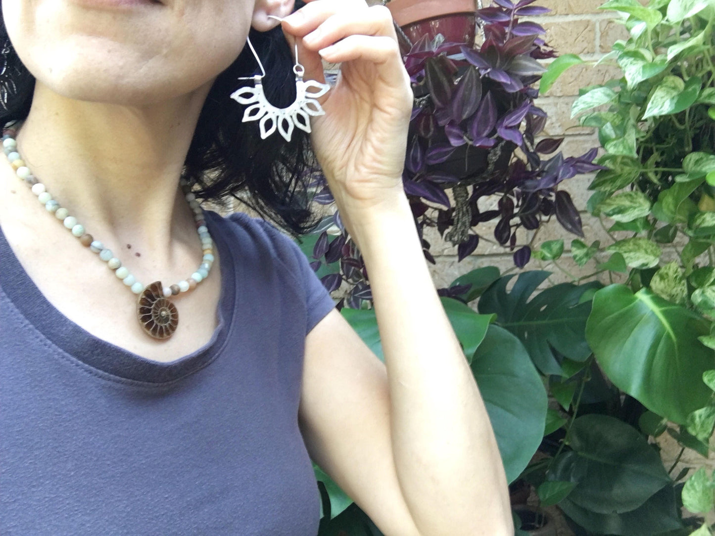 Handmade Sunflower Earrings: Aluminum , Copper, or Brass