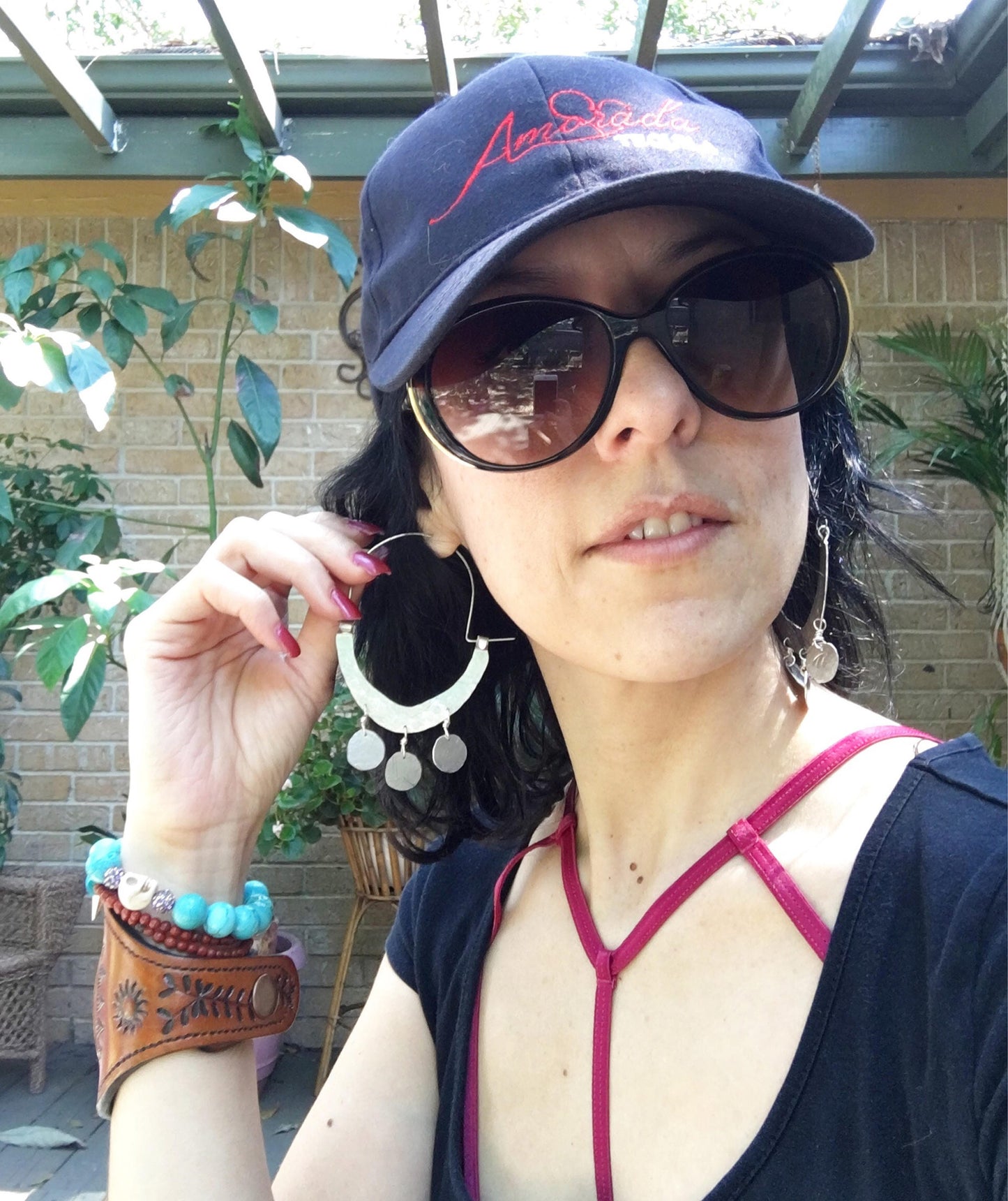 Rustic Hammered Coin Hoop Earrings: Handmade Metal Dangles