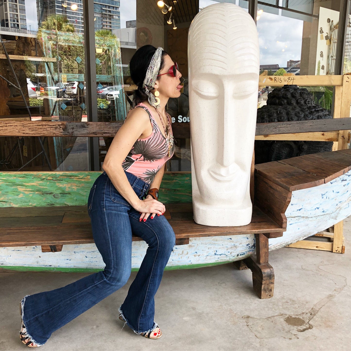 Handmade Sun and Moon Dangle Earrings: Mixed Metal Celestial Jewelry