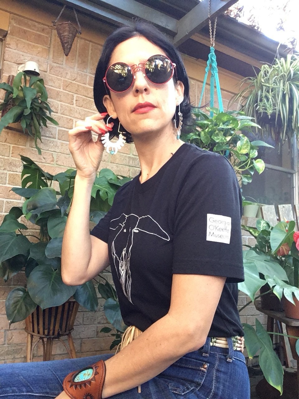 squash blossom hoop earrings , tribal turquoise earrings