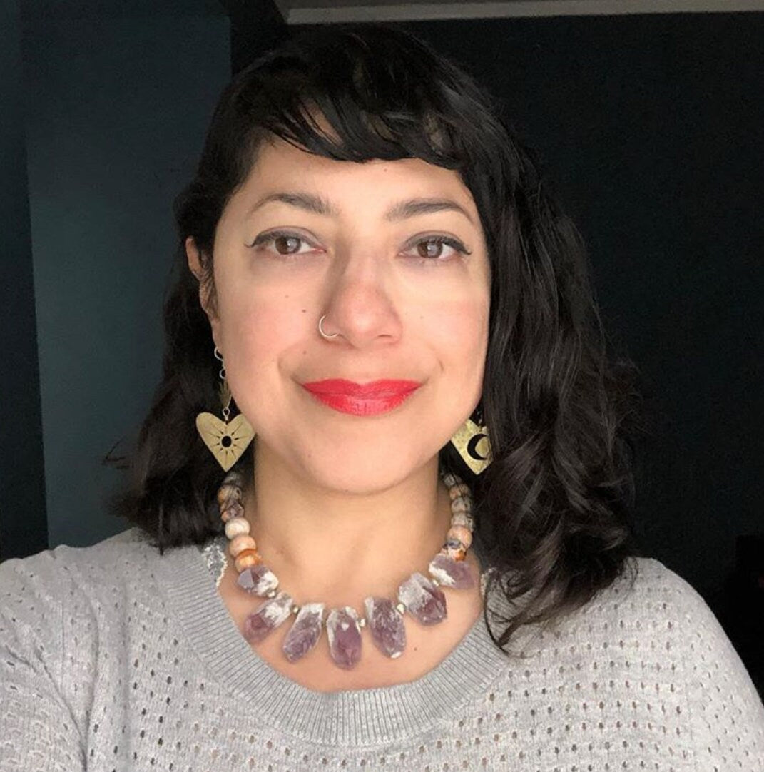 Sacred Heart Celestial Earrings: Sun and Moon, Handmade