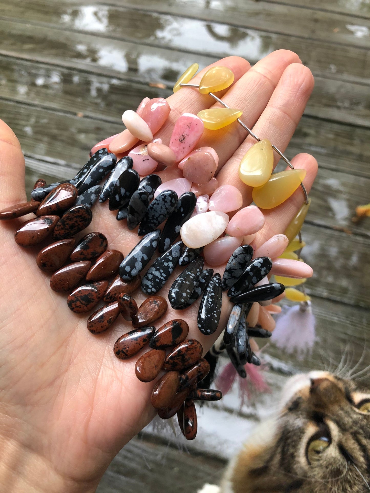 Solar phase earrings , Celestial brass and stone earrings