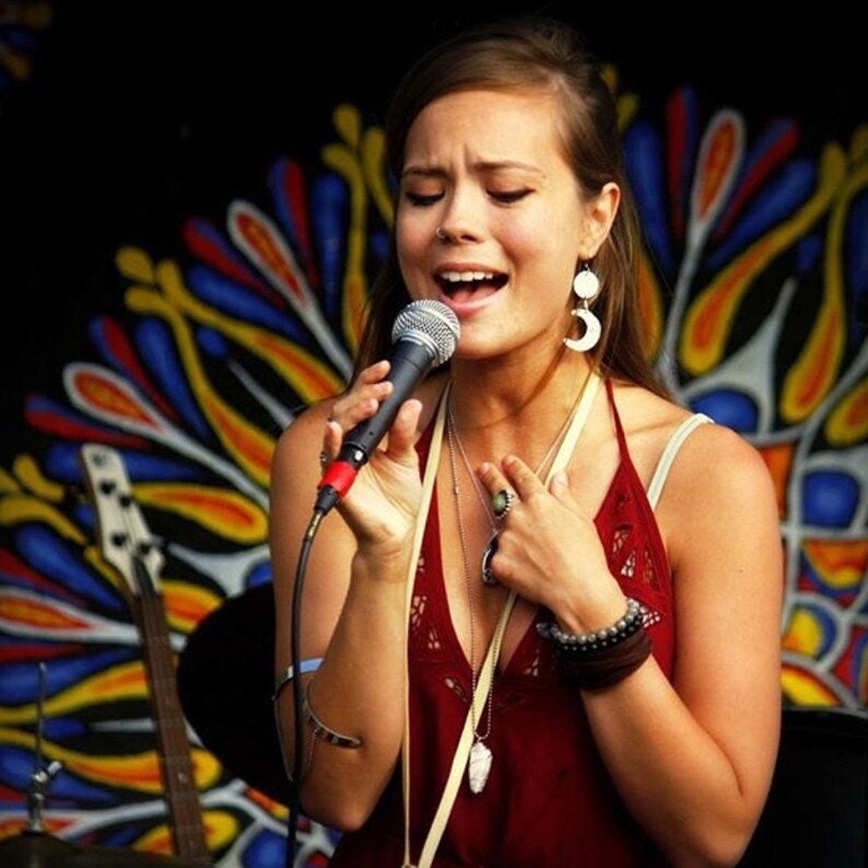 Handmade Sun and Moon Dangle Earrings: Mixed Metal Celestial Jewelry