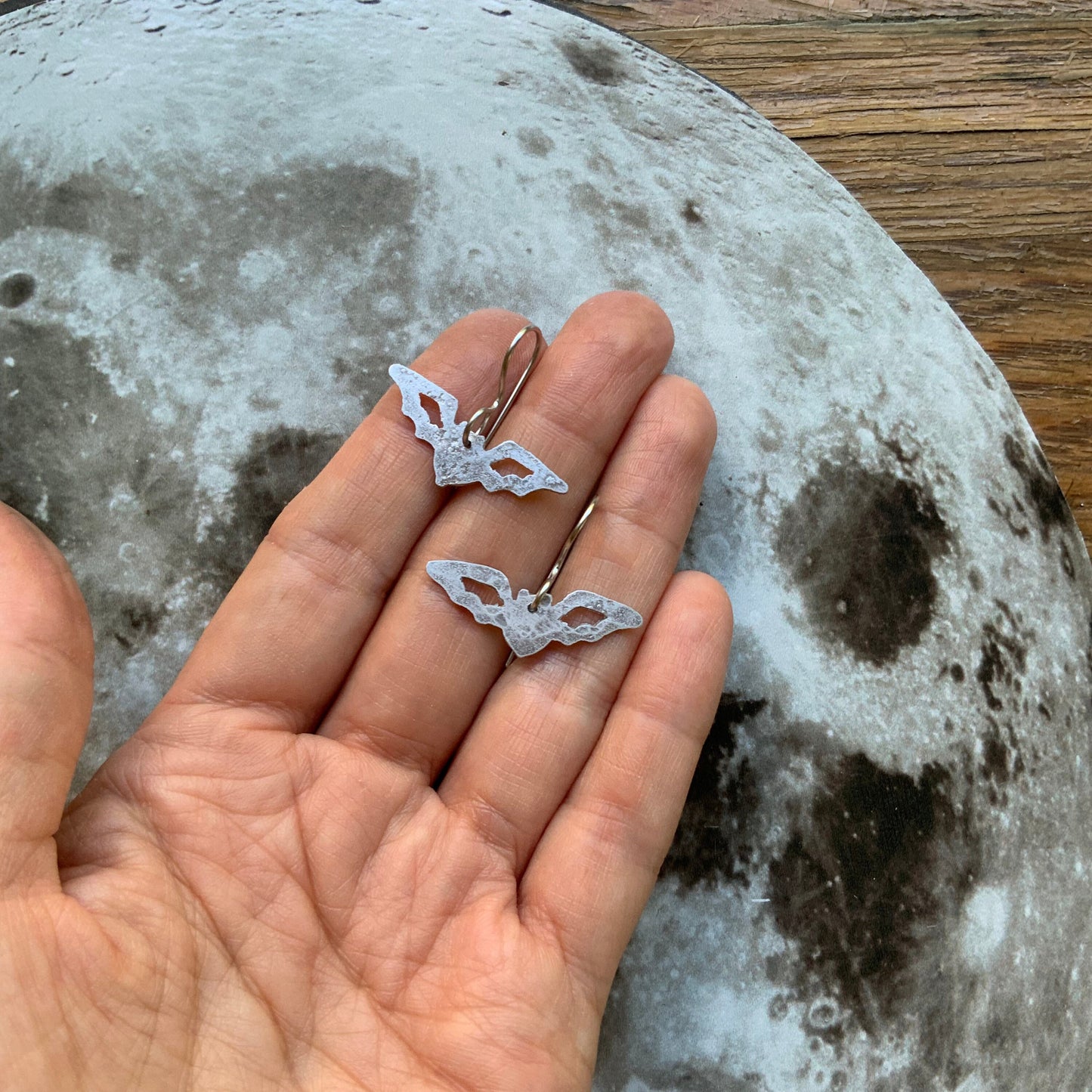 Bat Threader Earrings: Handmade Dangle Jewelry