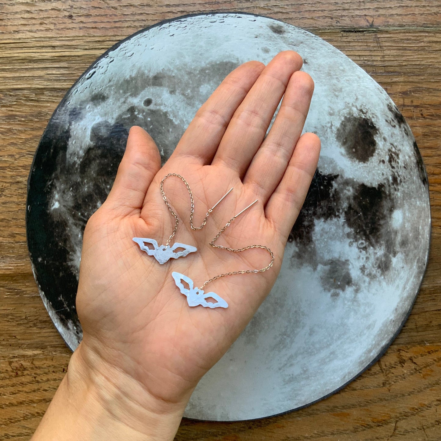 Bat Threader Earrings: Handmade Dangle Jewelry