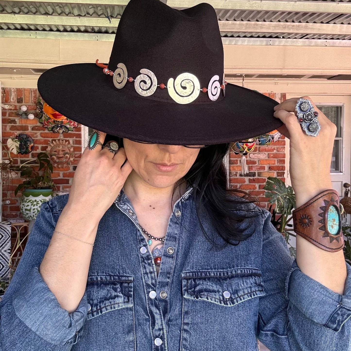 Spiral Goddess Hatband, Spiral Hat Band