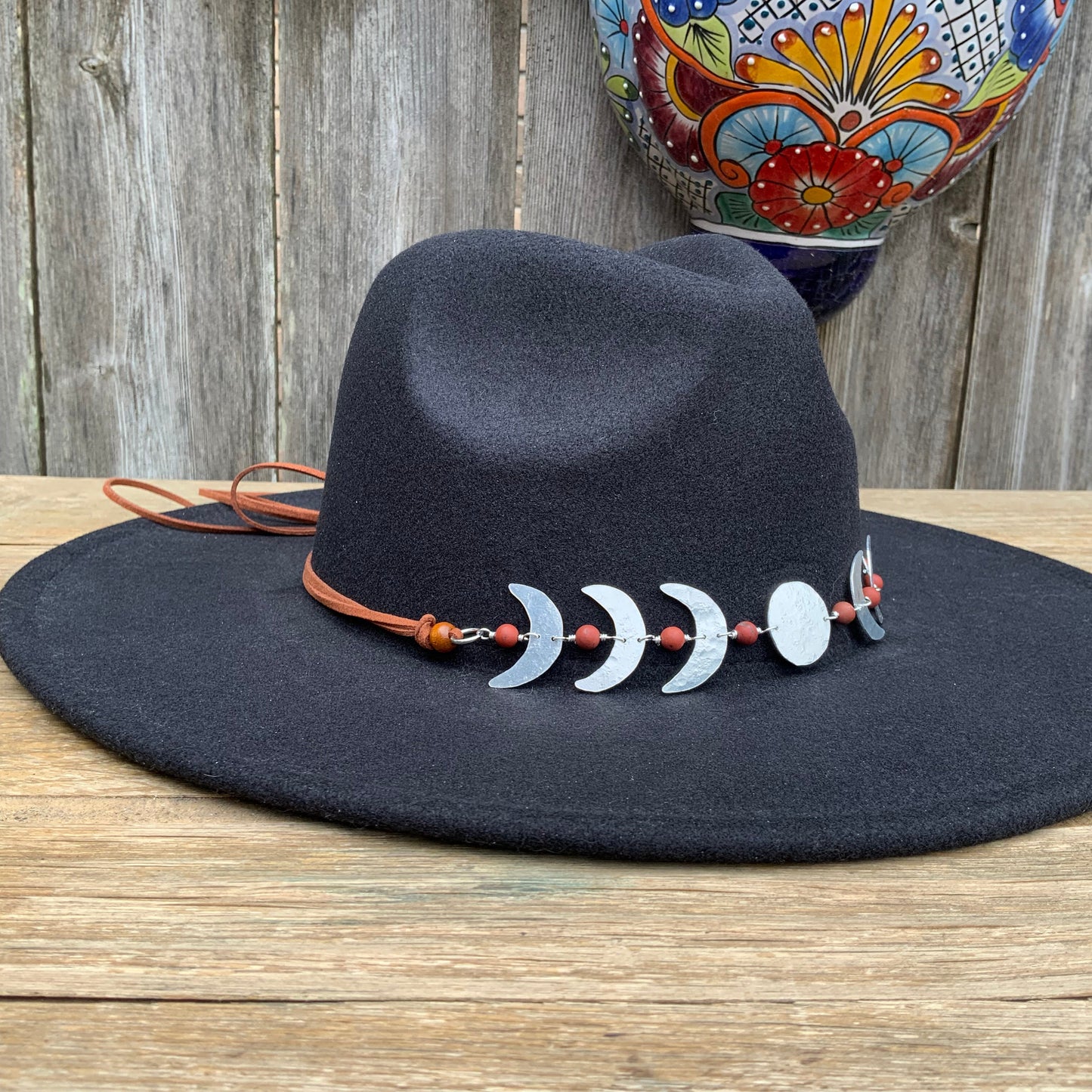 Moon Phase Hatband, Celestial Hat Band