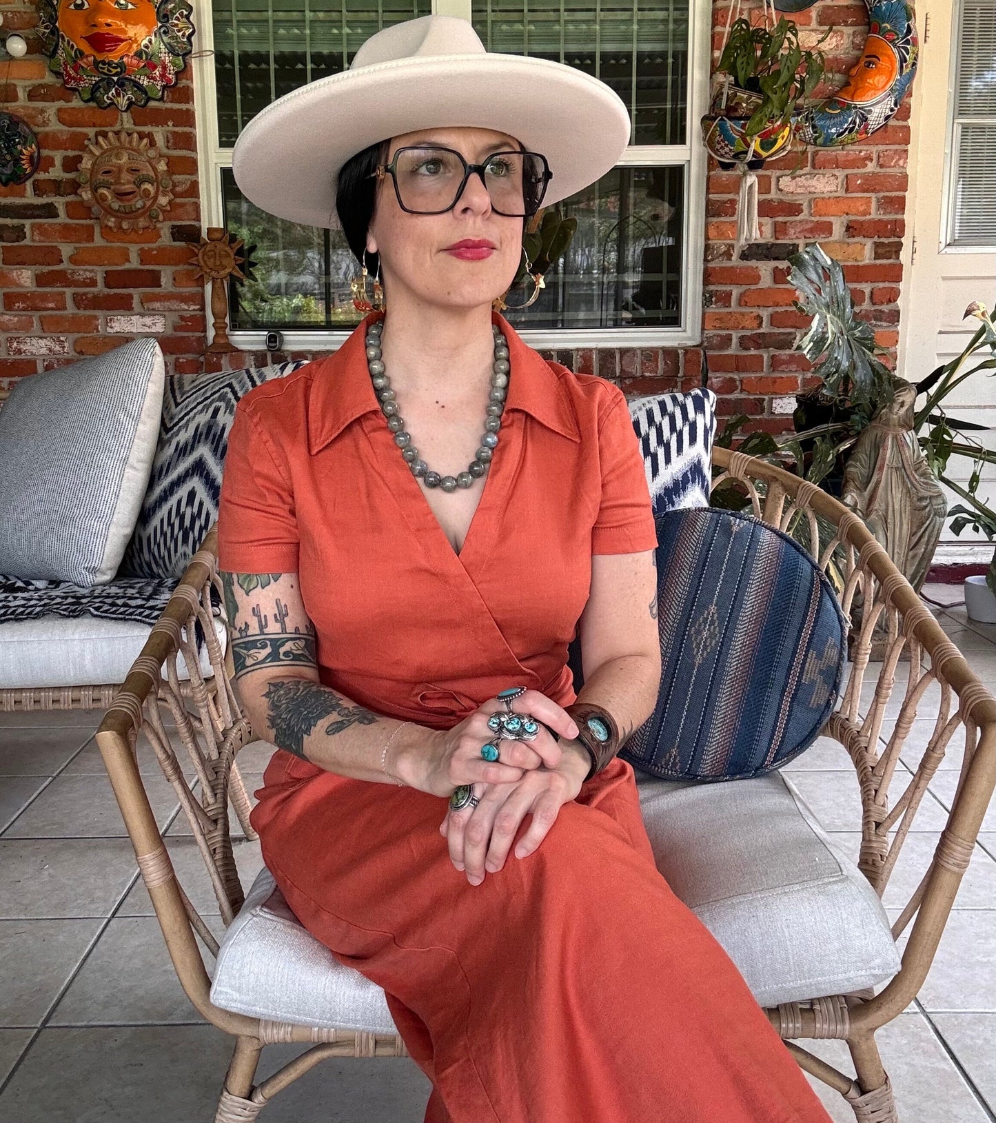 Labradorite necklace, chunky grey gemstone necklace