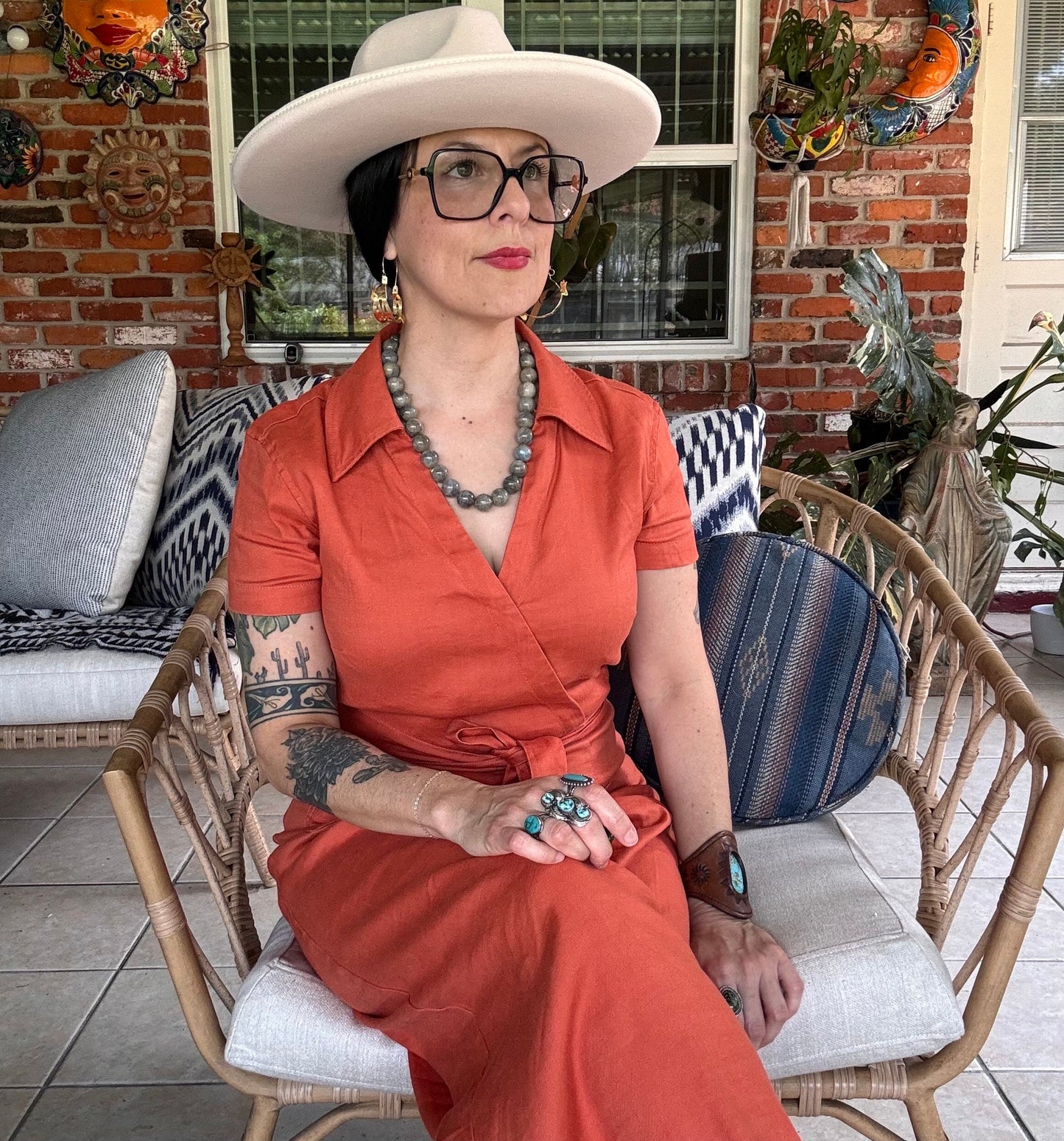 Labradorite necklace, chunky grey gemstone necklace