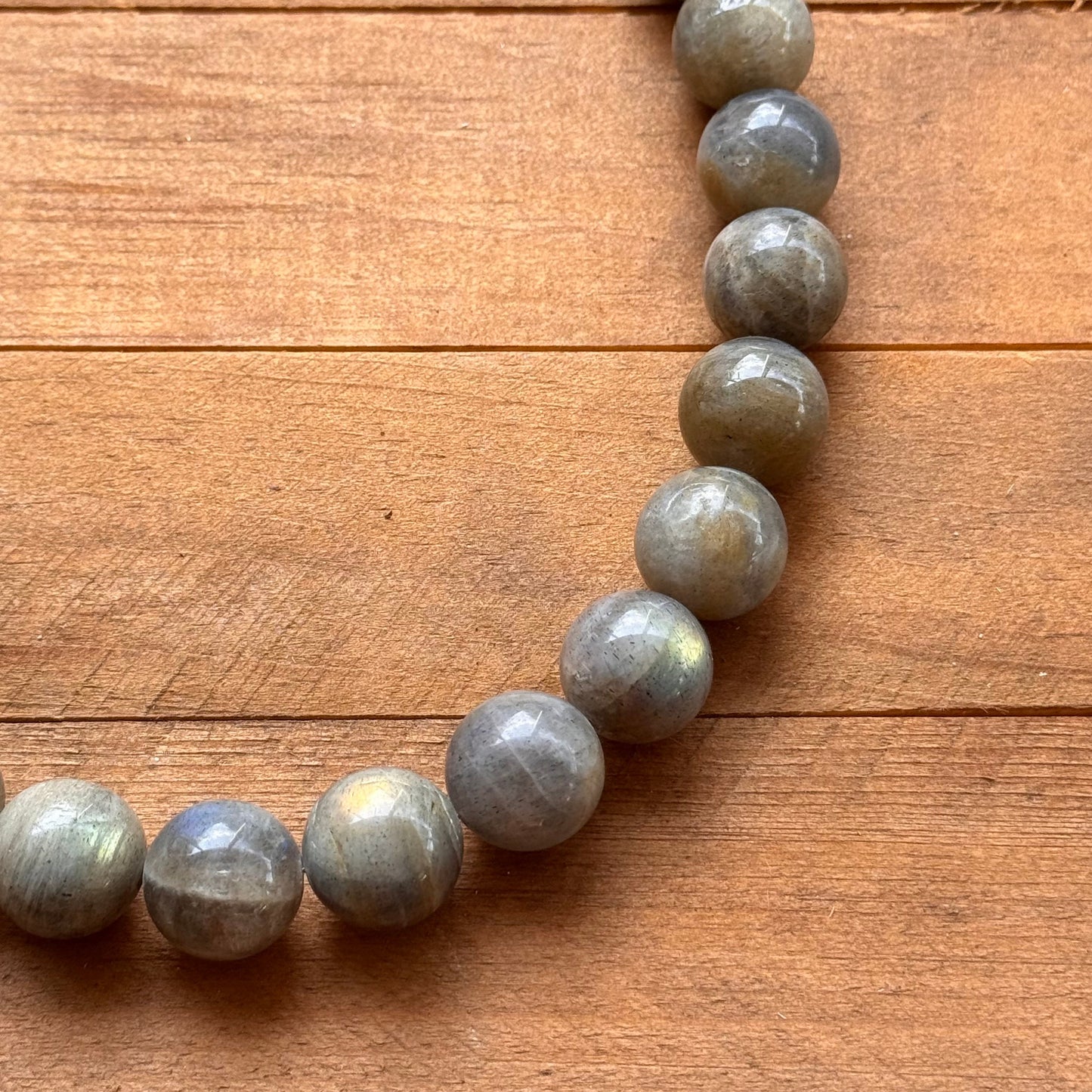 Labradorite necklace, chunky grey gemstone necklace