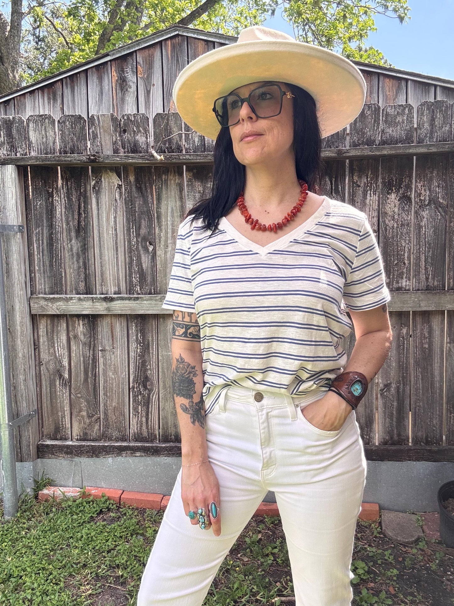 Handmade Orange Chalcedony Nugget Necklace: Silver Accents, 18 inch