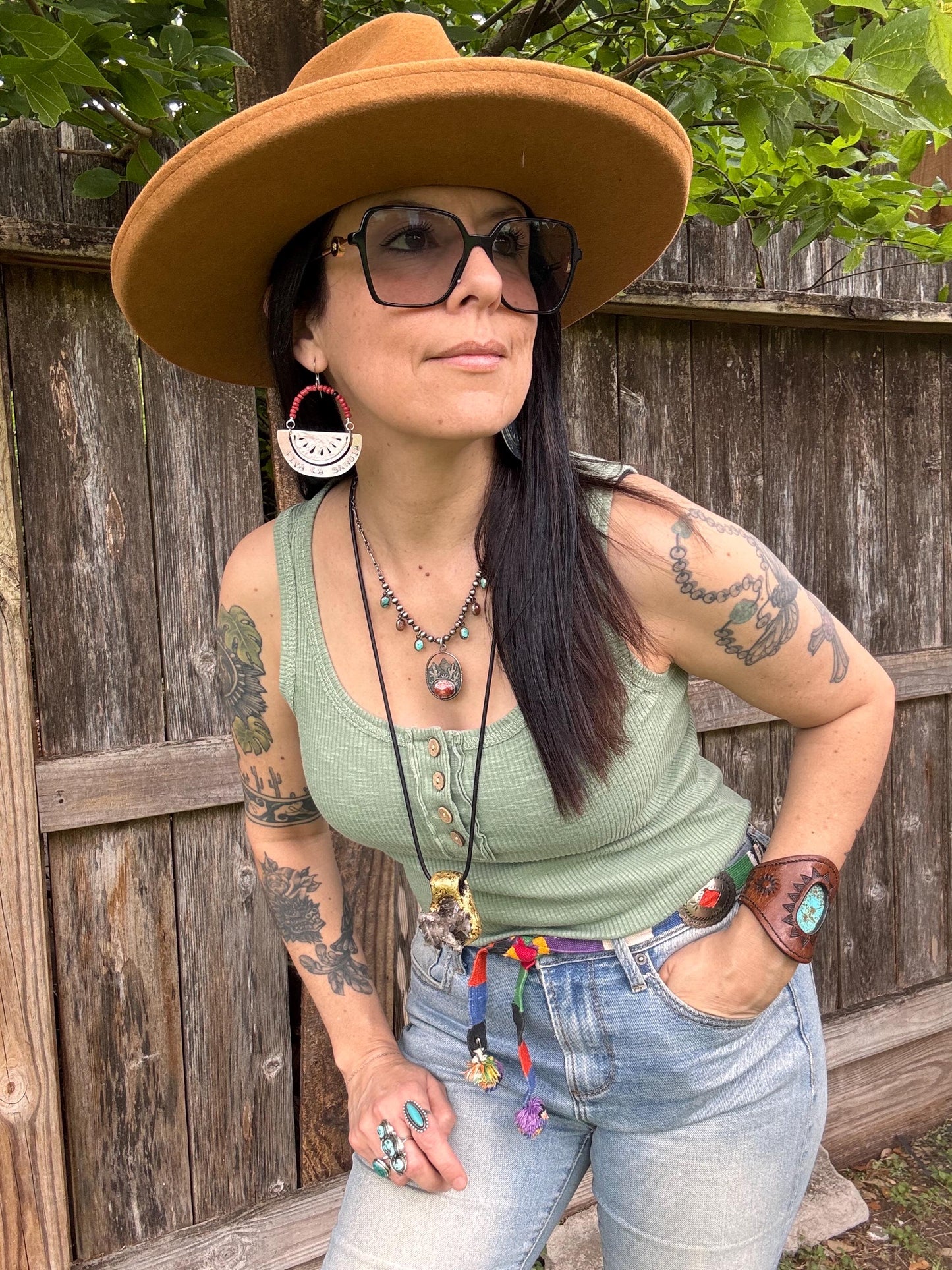 Handmade Watermelon Earrings: Aluminum & African Glass Bead Jewelry