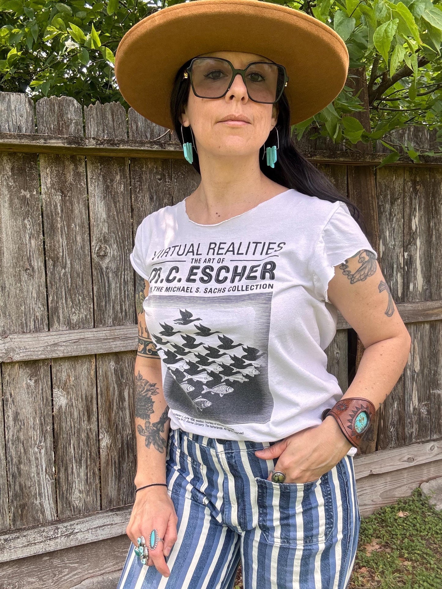 Blue Magnesite Stone Hoop Earrings: Modern Southwestern Style