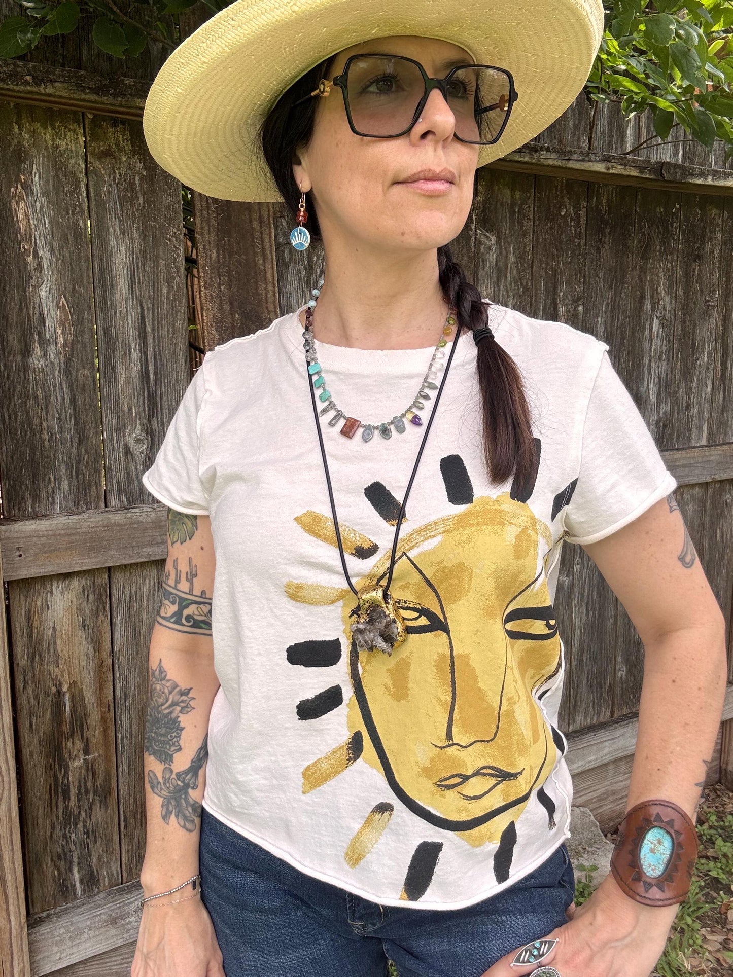 Ceramic & Orange Agate Drop Earrings: Southwestern Style, Gold Filled Hooks