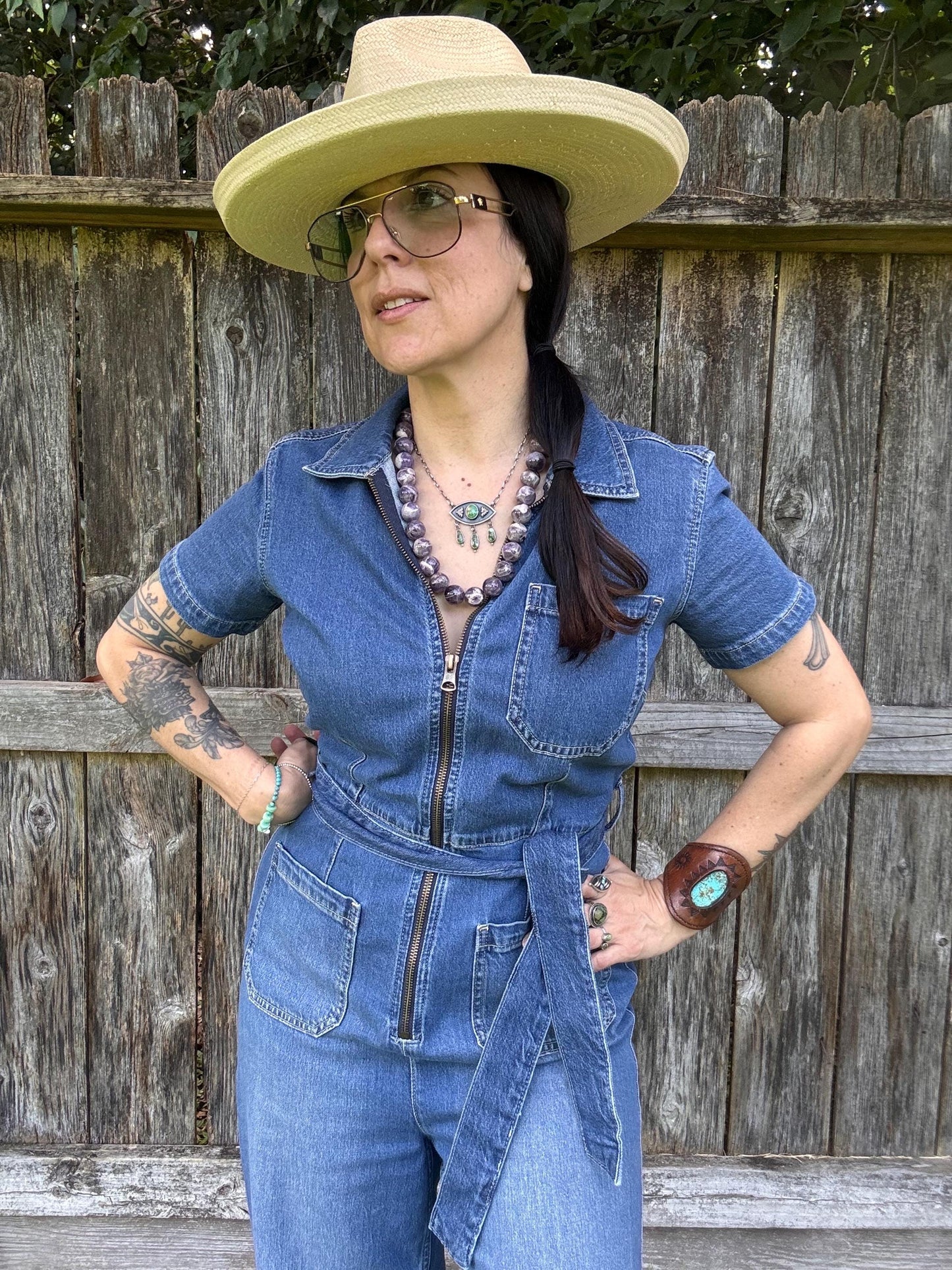 Amethyst necklace, chunky purple gemstone necklace