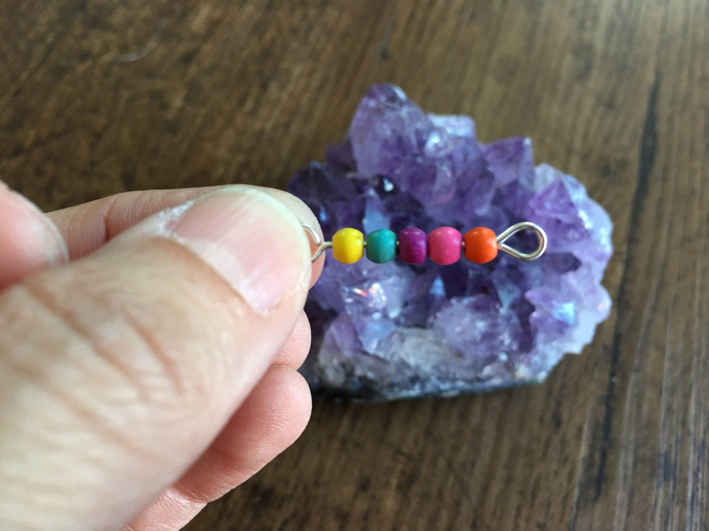 Bodhi Seed Hoop Earrings: Stainless Steel, Magnesite Accent