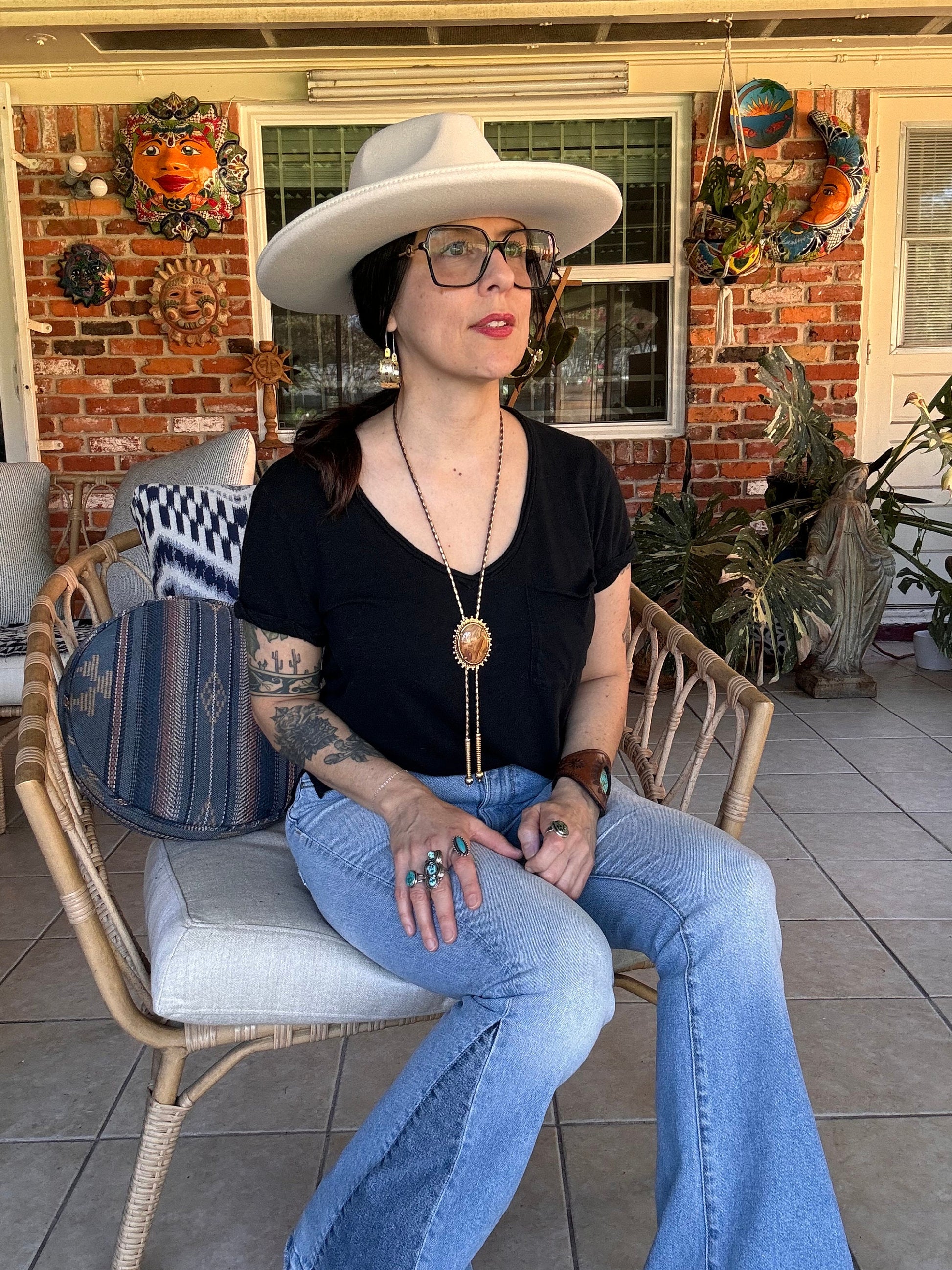 Brass Lizard Hoop Earrings: Tribal Hammered Metal Jewelry