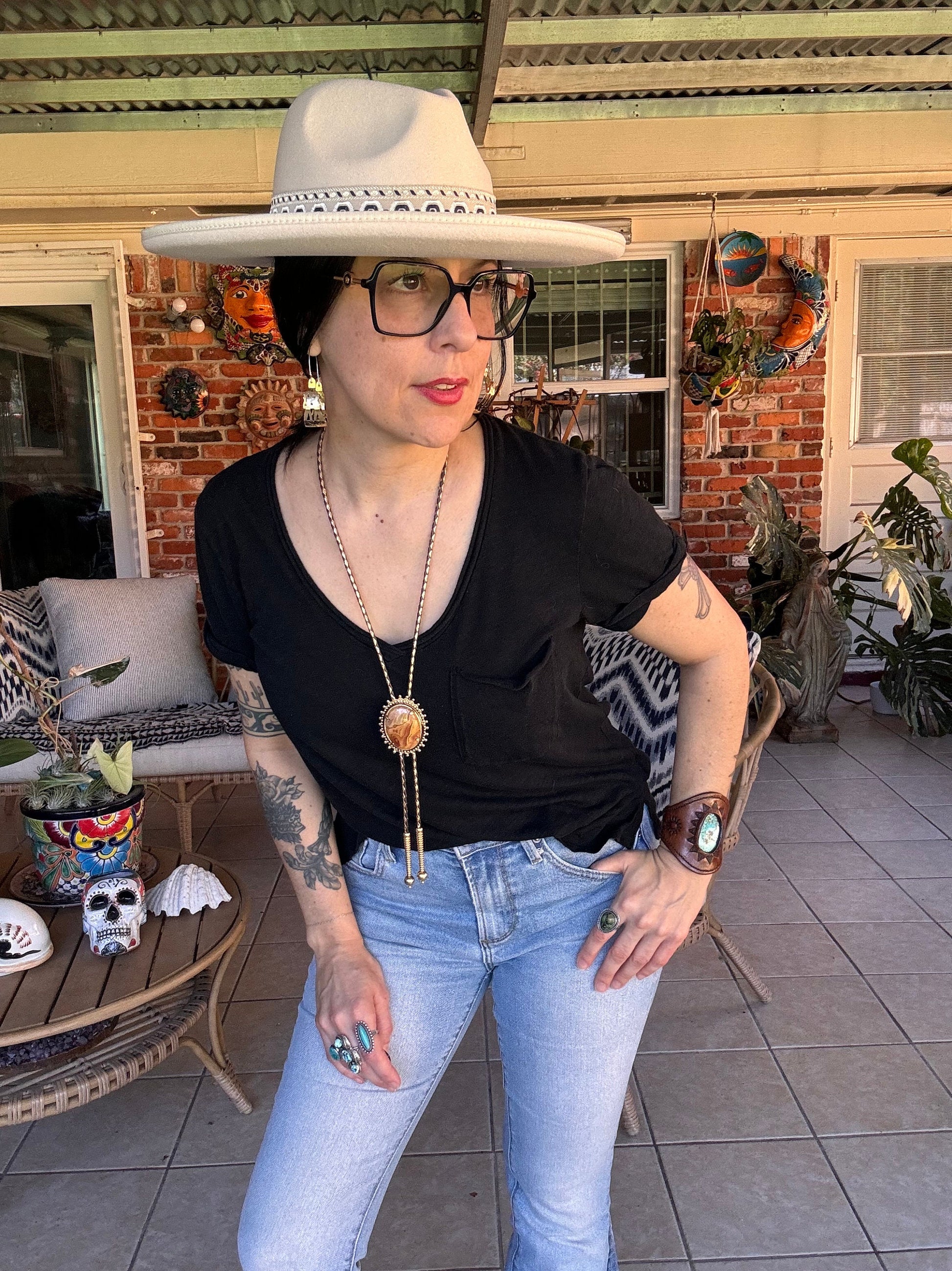 Brass Lizard Hoop Earrings: Tribal Hammered Metal Jewelry