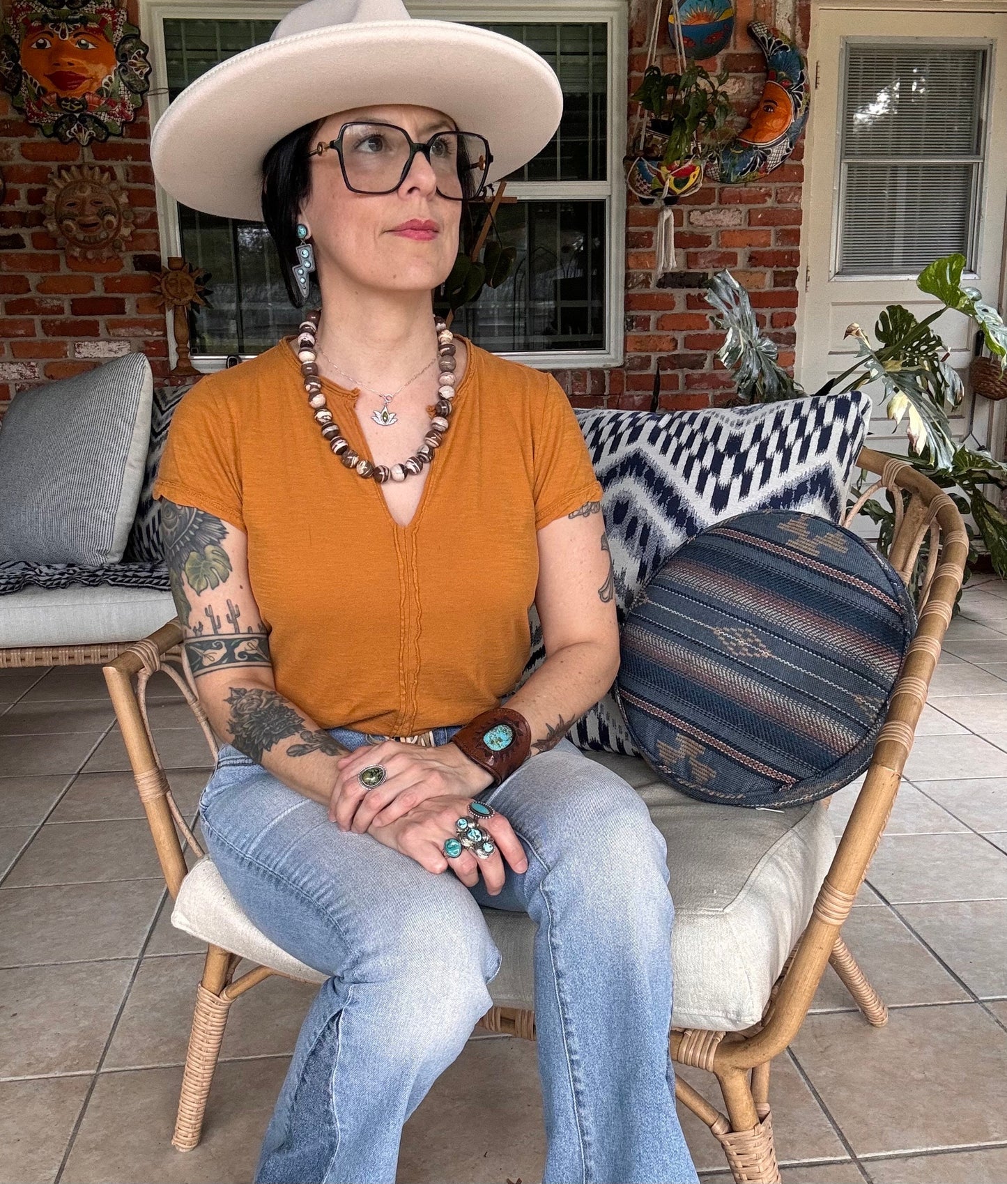 Handmade Brown Zebra Jasper Necklace: Chunky Striped Gemstone