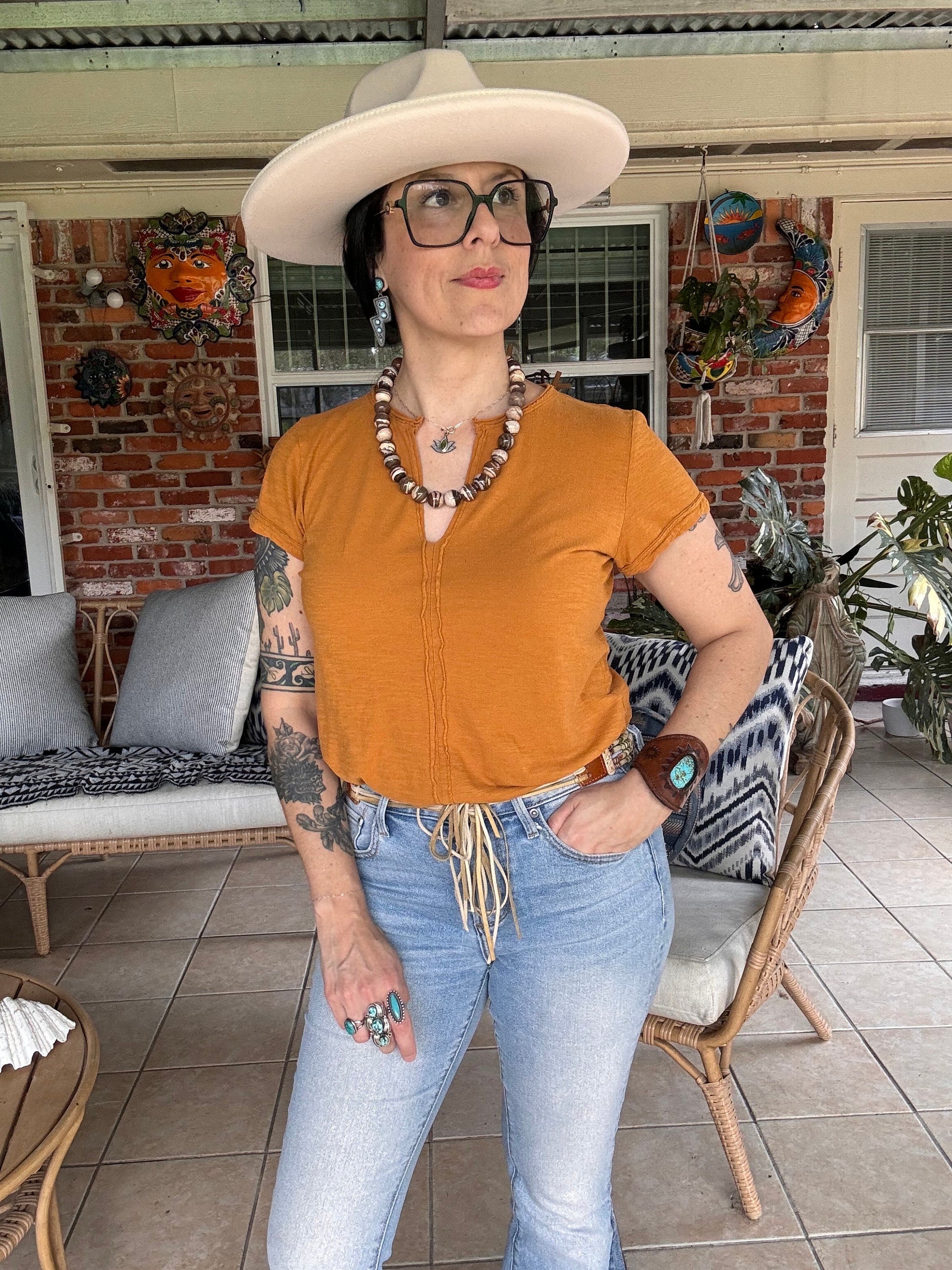 Handmade Brown Zebra Jasper Necklace: Chunky Striped Gemstone