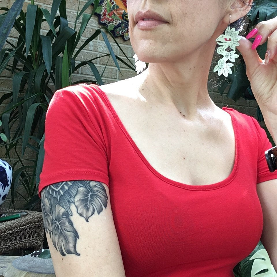 Handmade Quetzalcoatl Earrings: Aluminum Serpent, Pre Hispanic Style