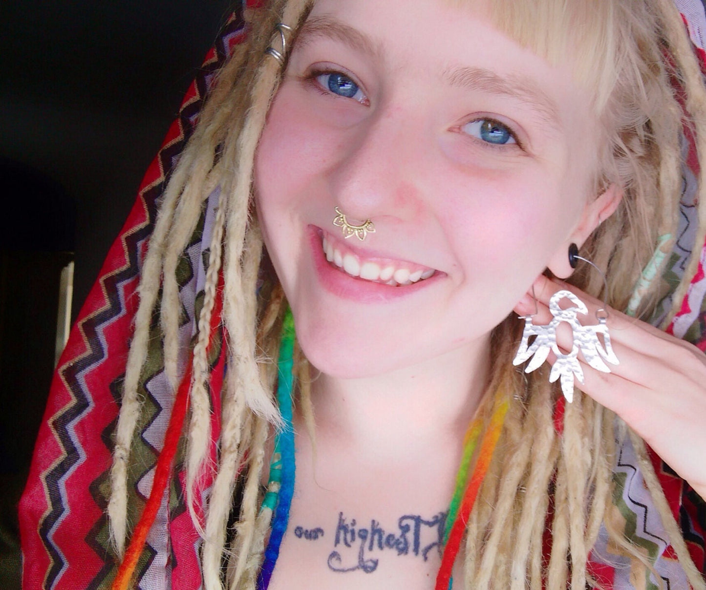 Handmade Thunderbird Hoop Earrings, Aluminum Bird Jewelry