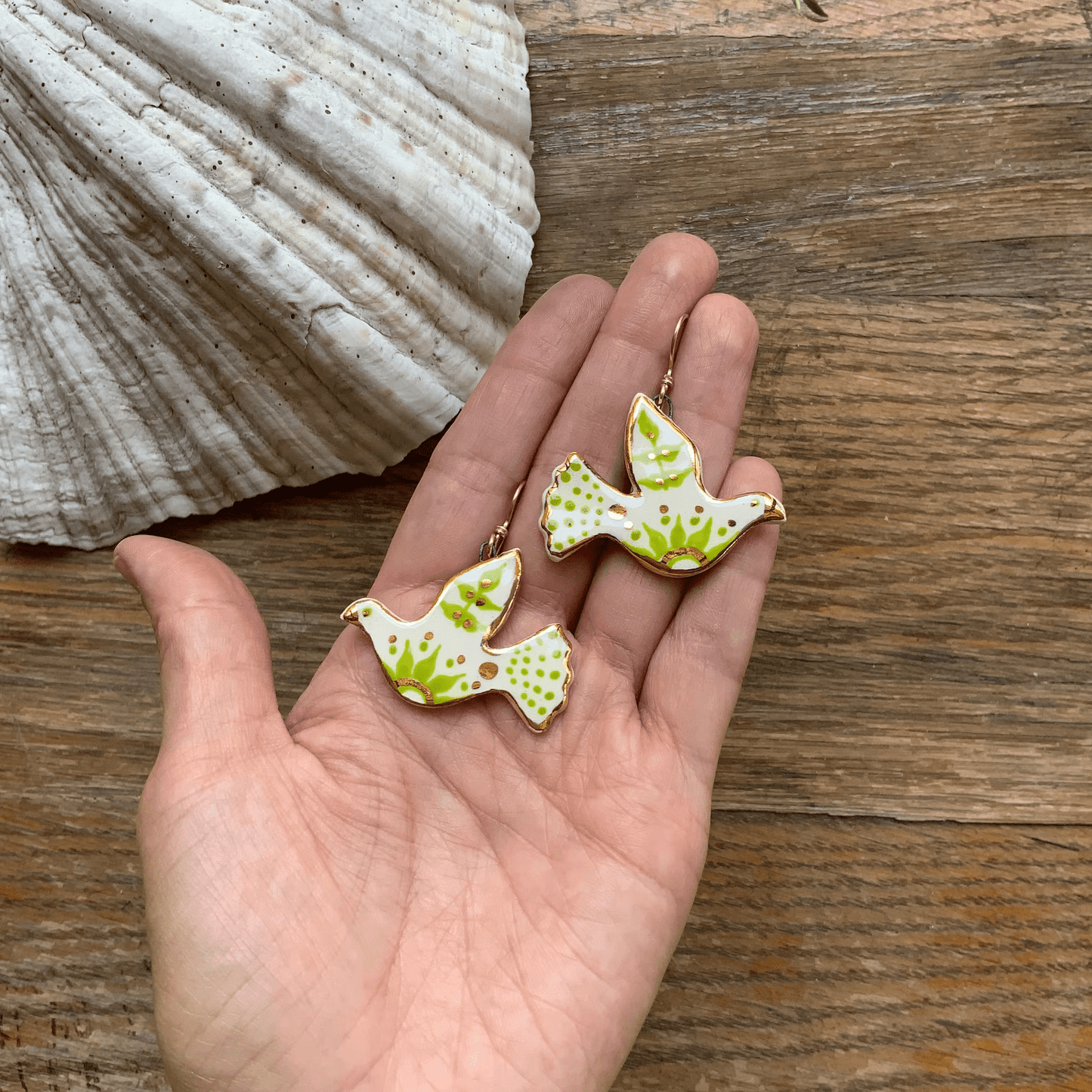 Ceramic Pajarito earrings