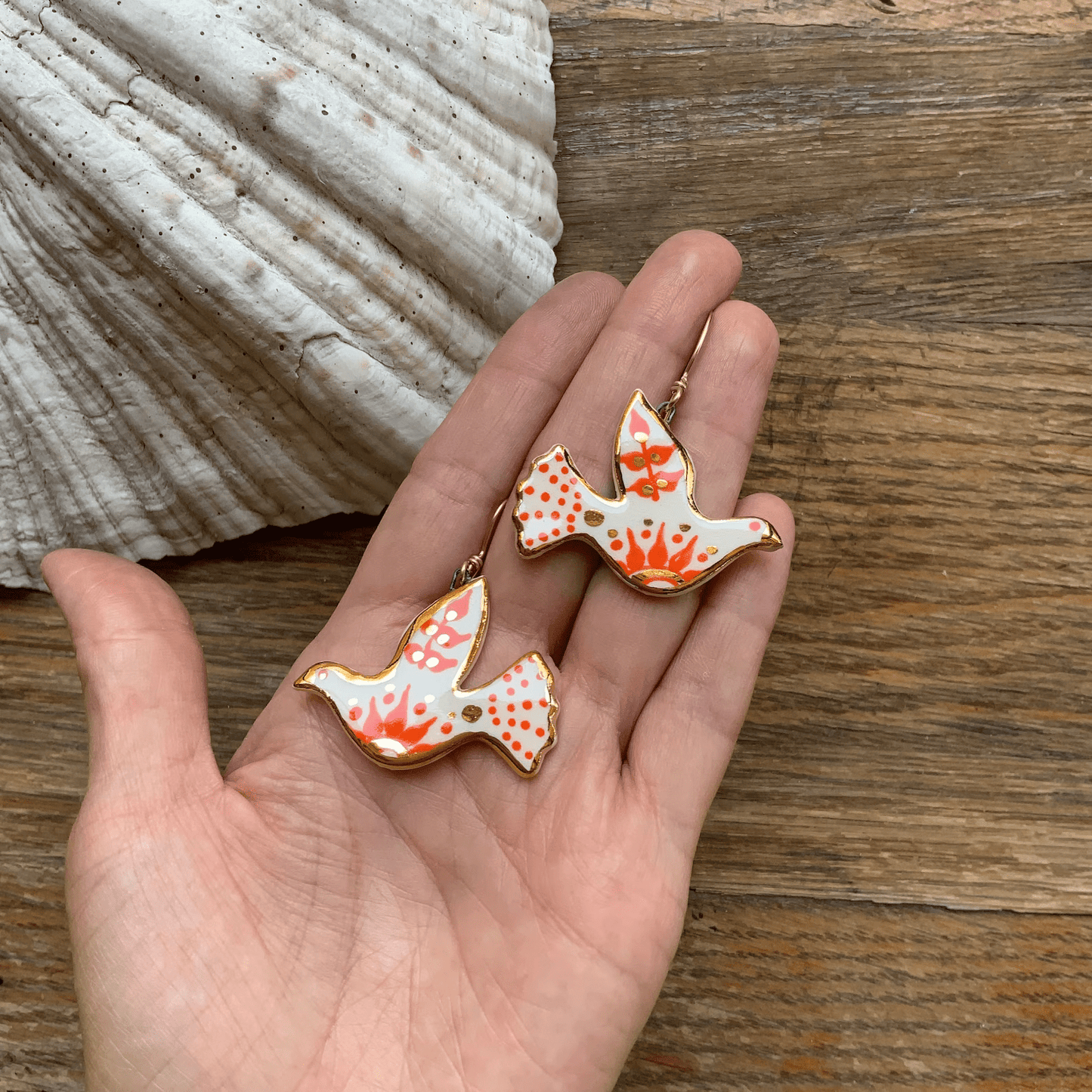 Ceramic Pajarito earrings