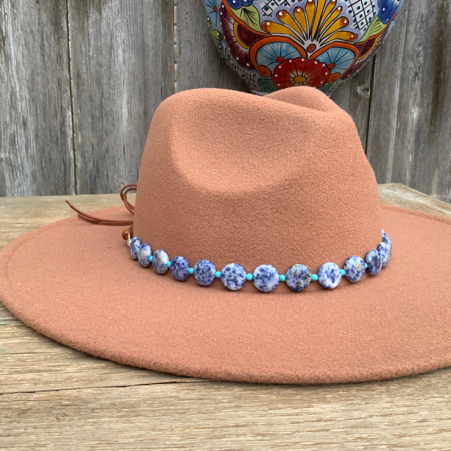 Sodalite Hatband, Blue Gemstone Hat Band