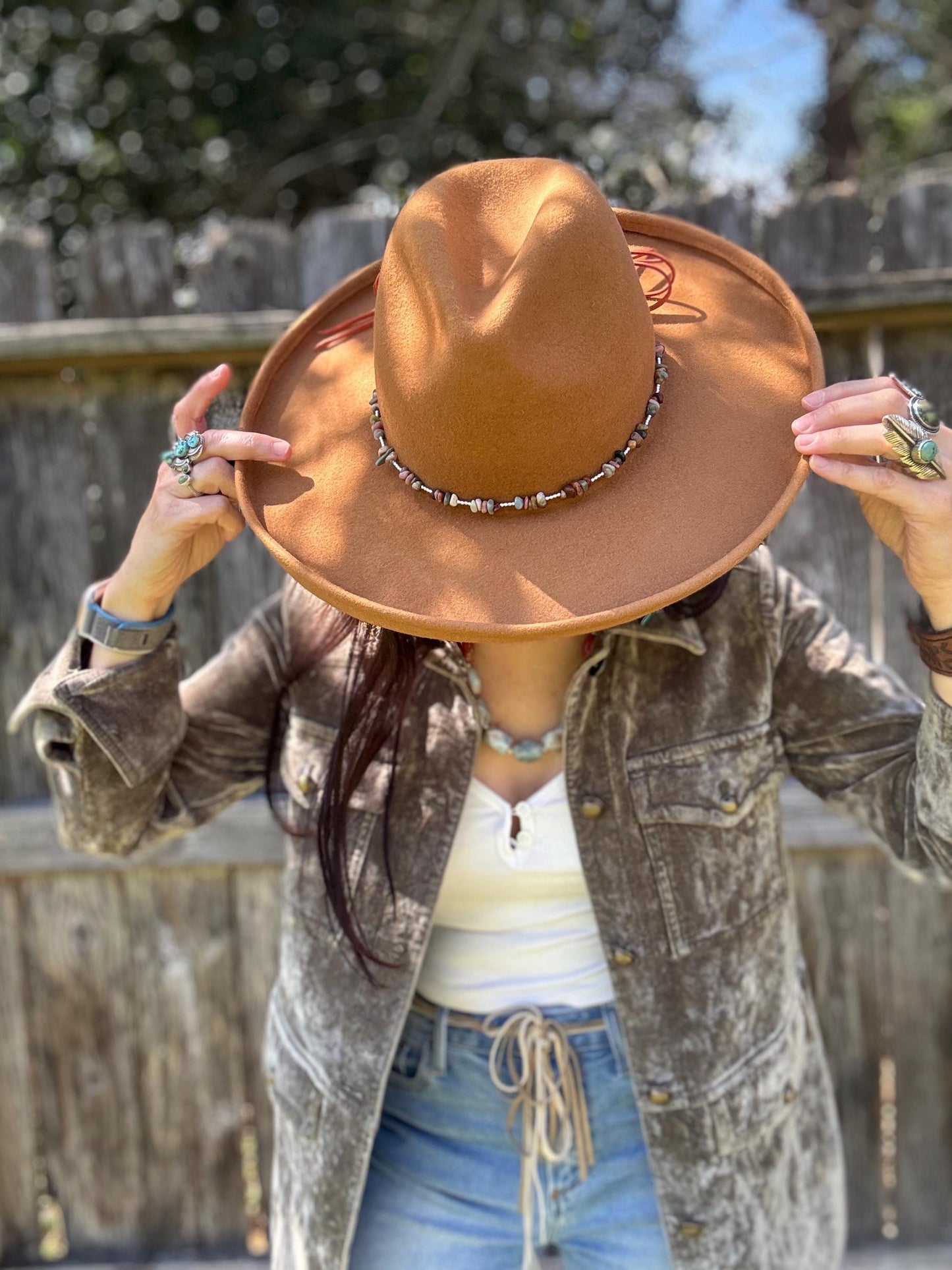 Mookaite Jasper Hat Band with Hematite Accents | Southwest Style