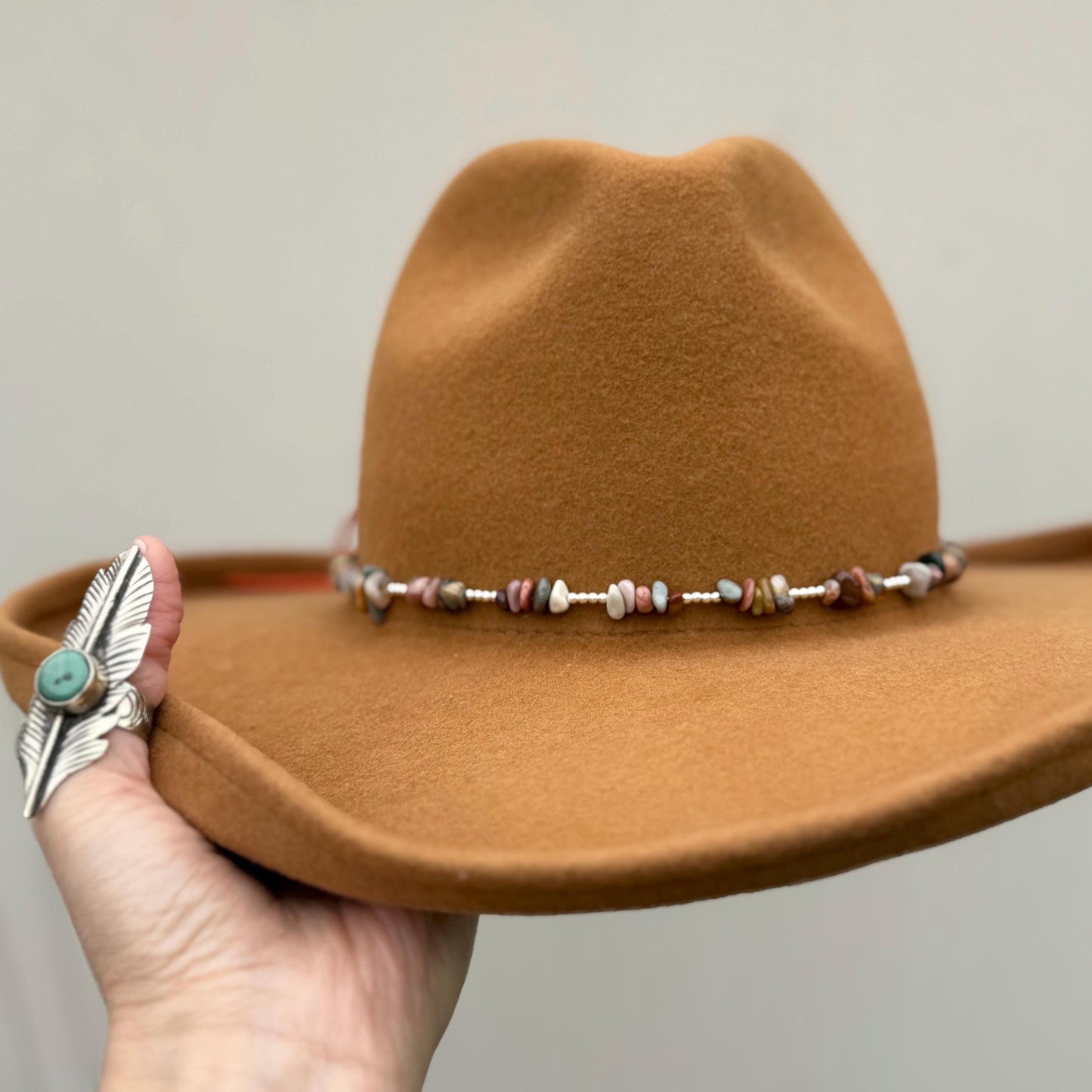 Mookaite Jasper Hat Band with Hematite Accents | Southwest Style