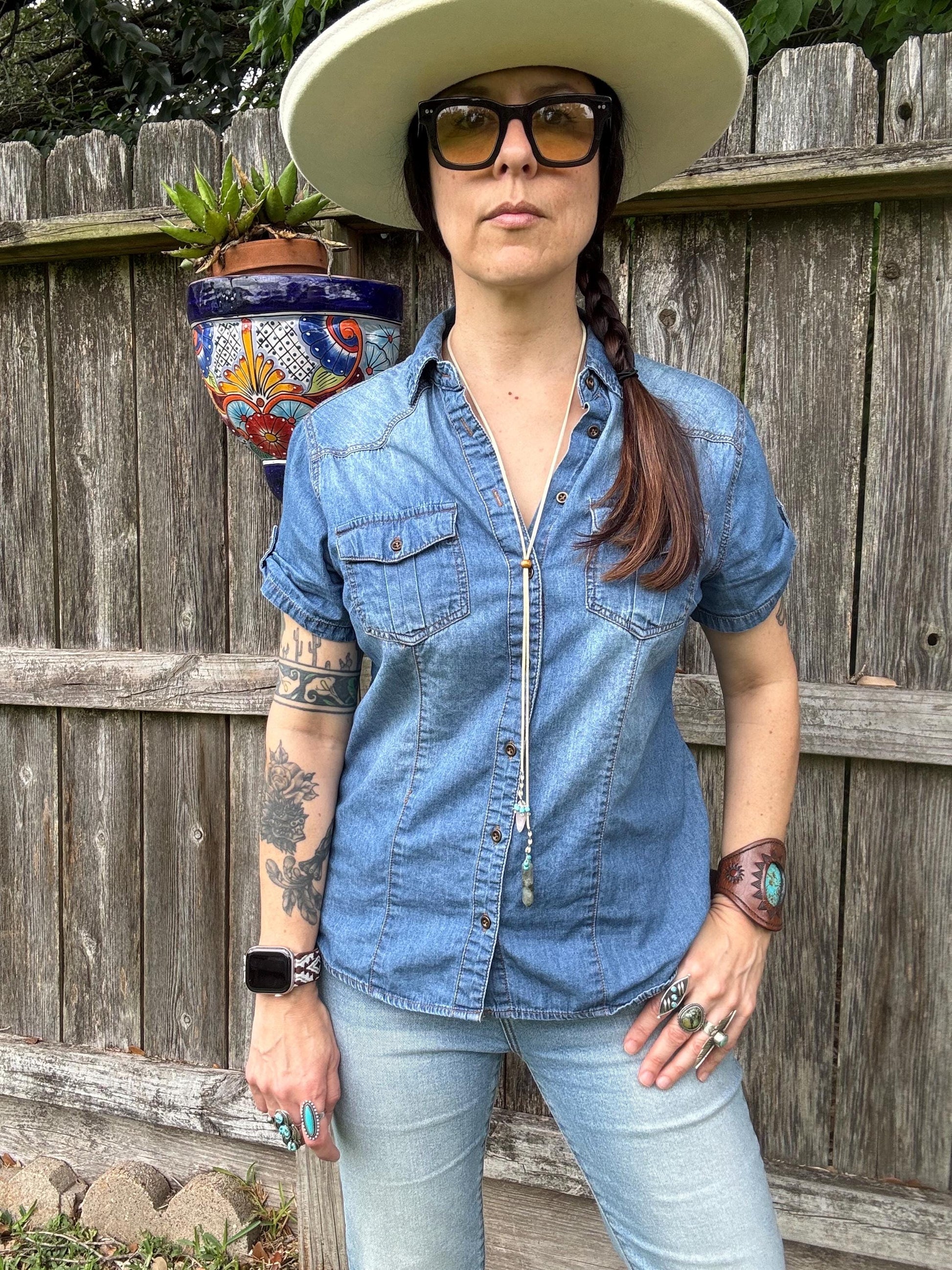 Rose Quartz & Labradorite Bolo – Minimalist Style