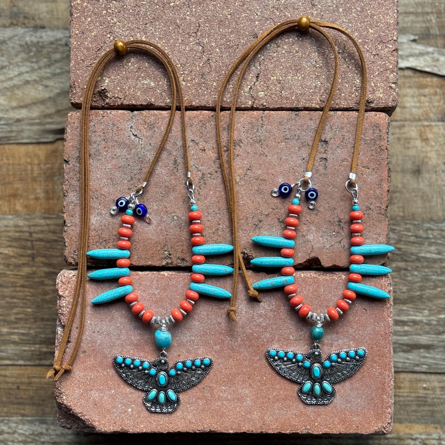 Southwestern Spiked Thunderbird Necklace __etsy:8181193951