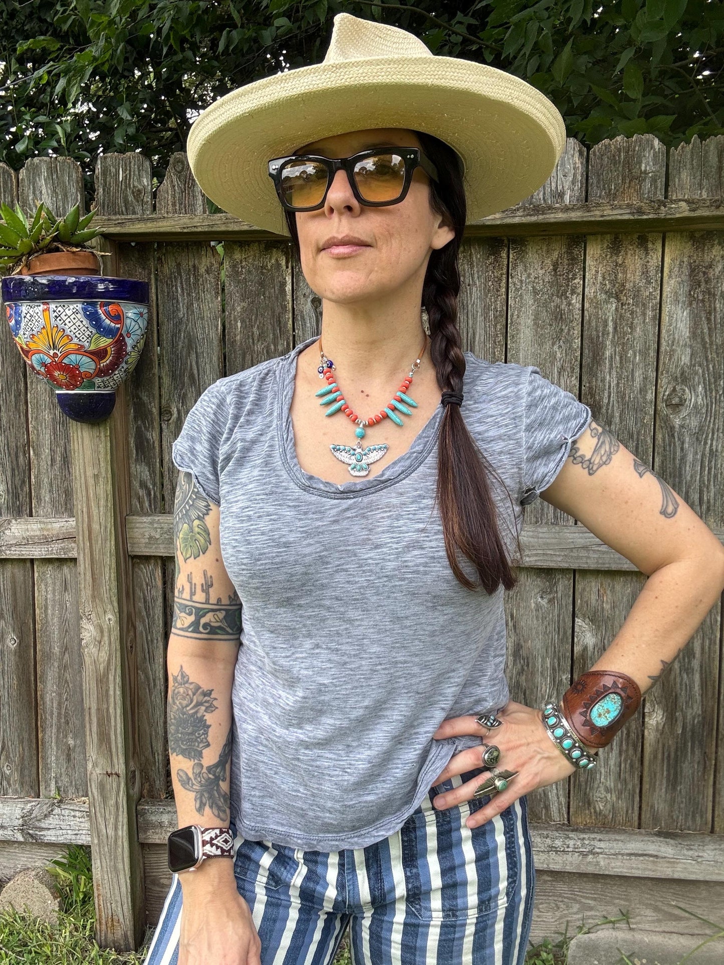 Southwestern Spiked Thunderbird Necklace __etsy:8181198865