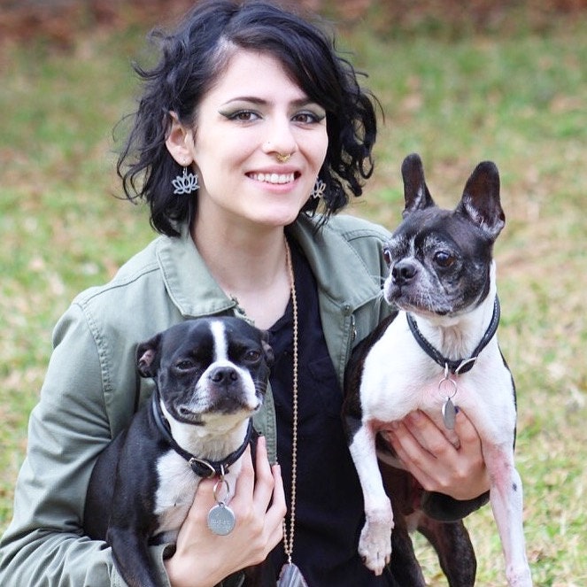 Handmade Aluminum Lotus Flower Earrings: Dangle Jewelry