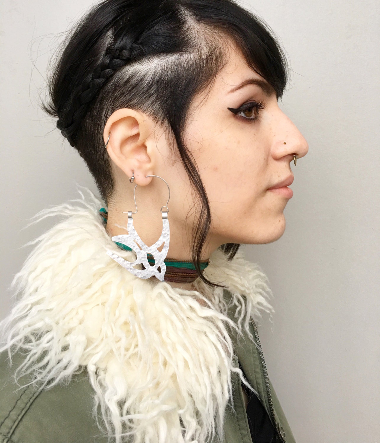 Handmade Sparrow Hoop Earrings: Laser Cut Bird Jewelry