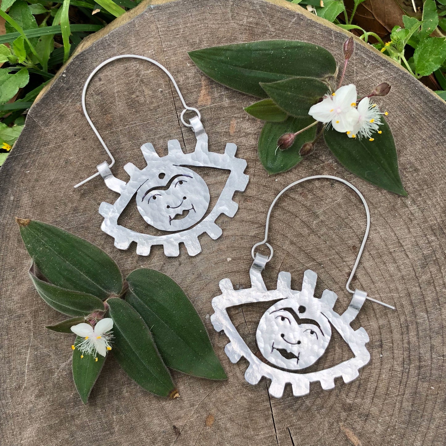 Handmade  Eye Hoop Earrings: Esoteric Ojo Jewelry