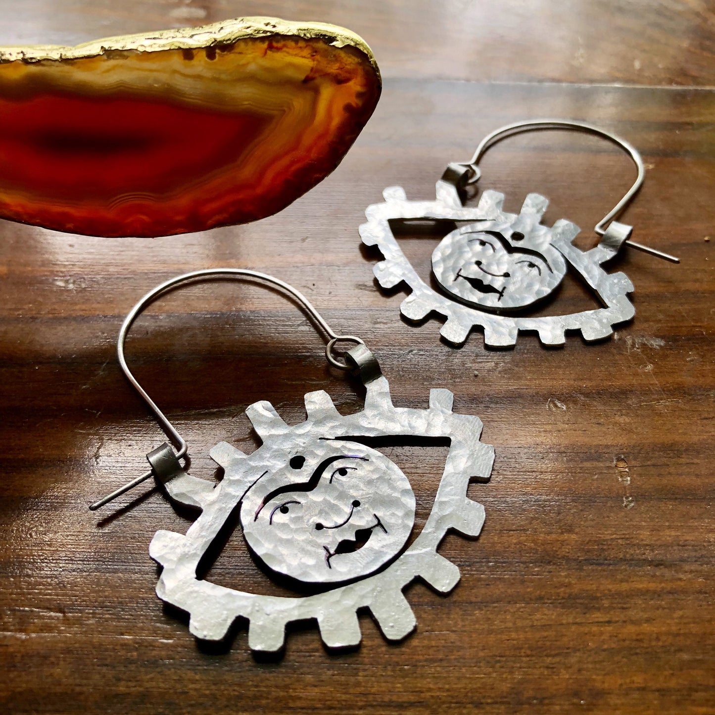 Handmade  Eye Hoop Earrings: Esoteric Ojo Jewelry