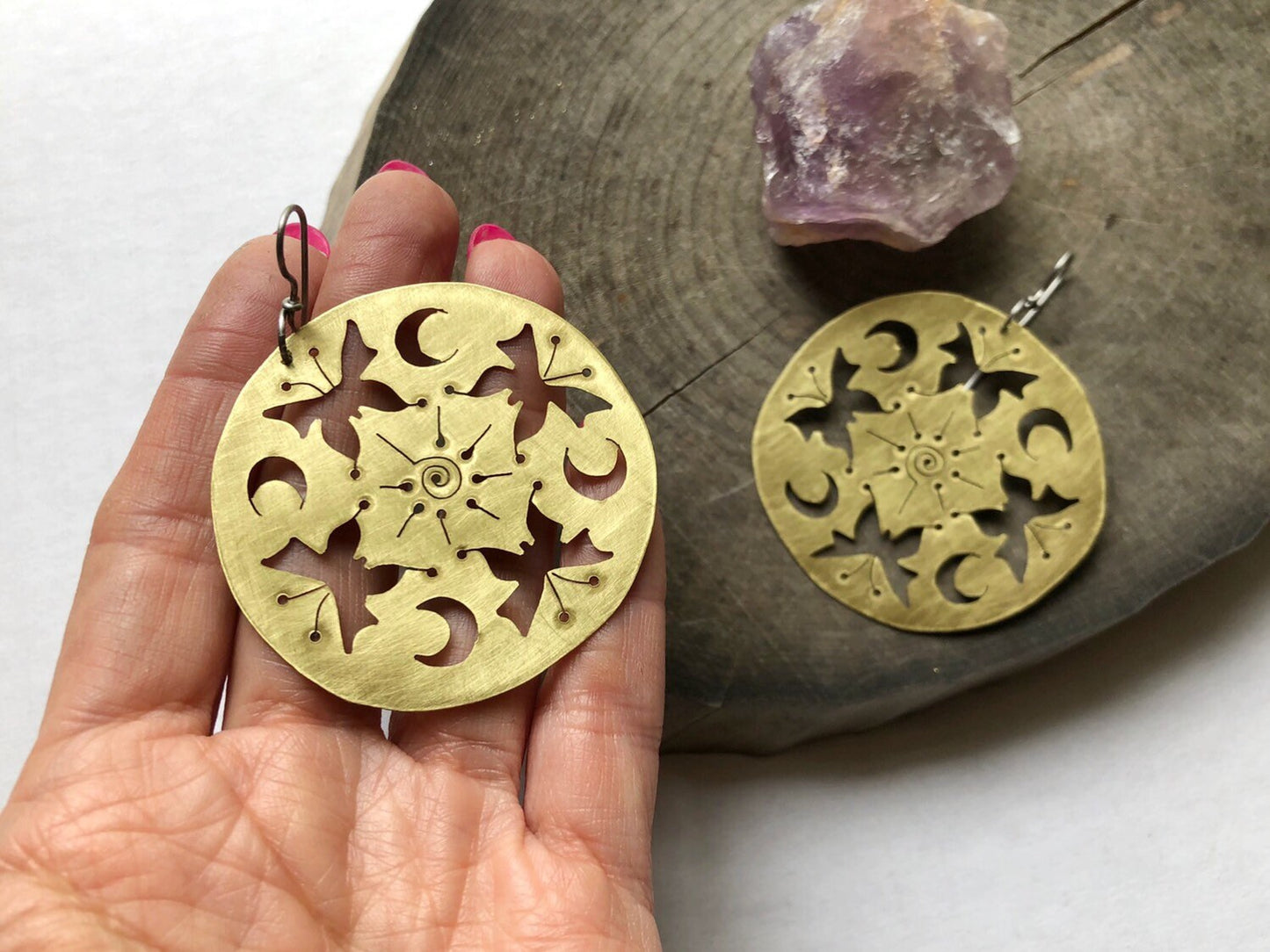 butterfly earrings , mariposa mandala earrings , insect jewelry
