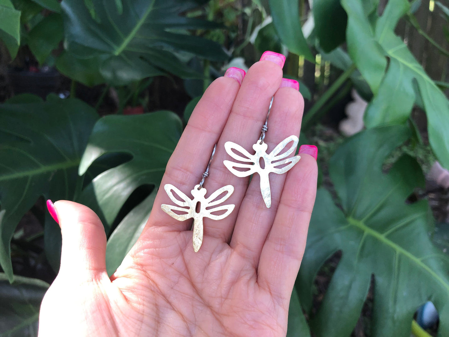 Dragonfly dangle earrings