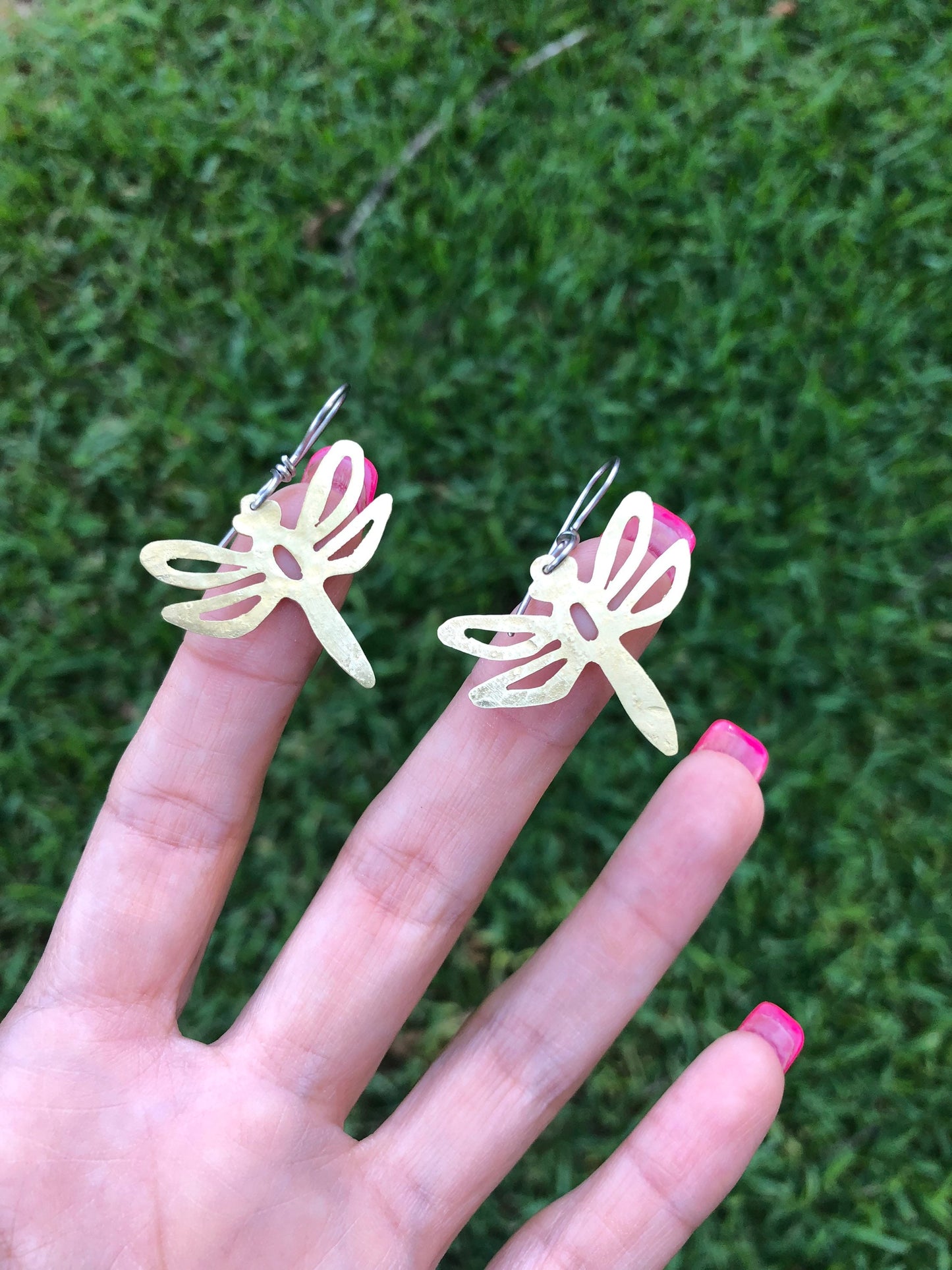 Dragonfly dangle earrings