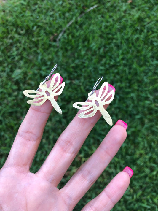 Dragonfly dangle earrings