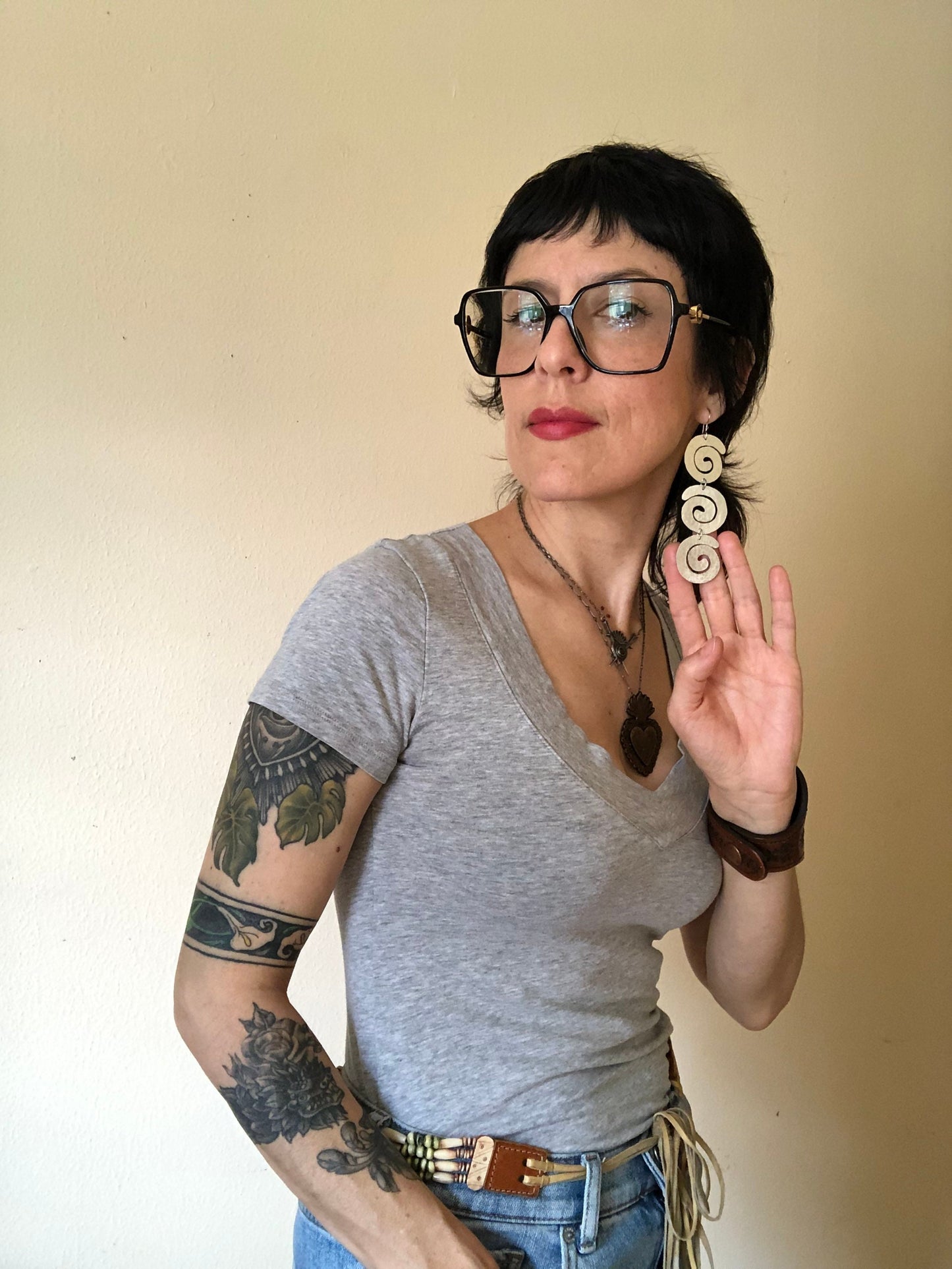 Handmade Brass Spiral Earrings: Pick Your Coil