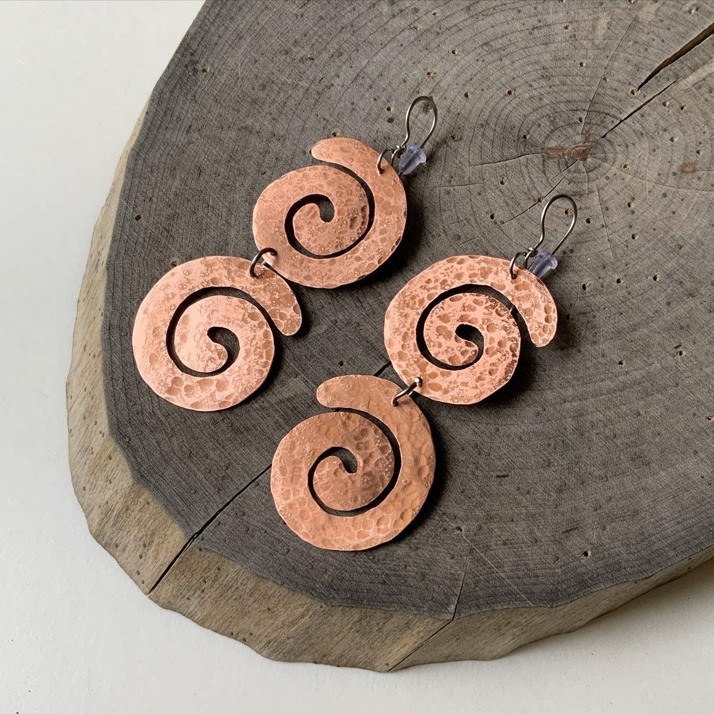 Handmade Brass Spiral Earrings: Pick Your Coil