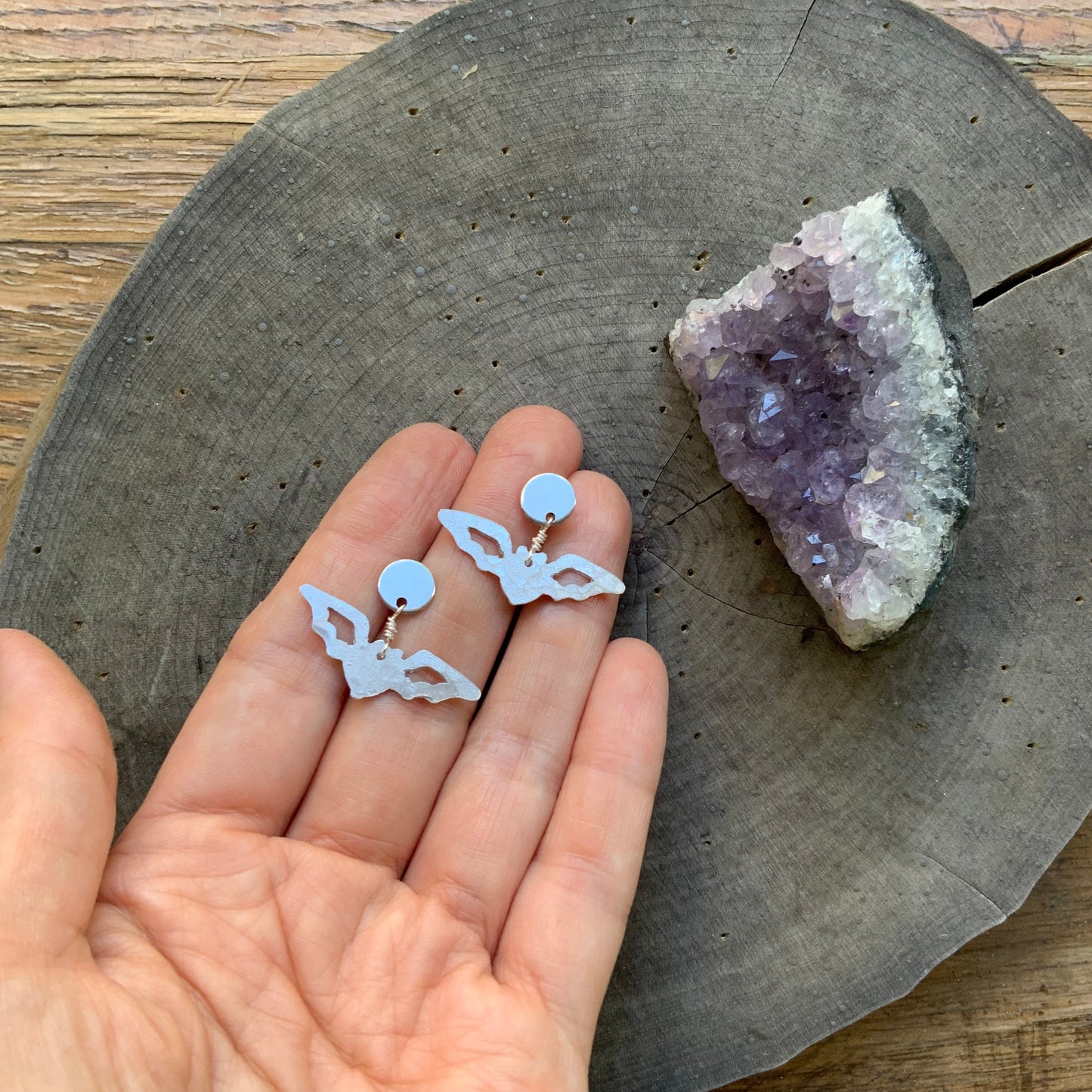 Bat Threader Earrings: Handmade Dangle Jewelry